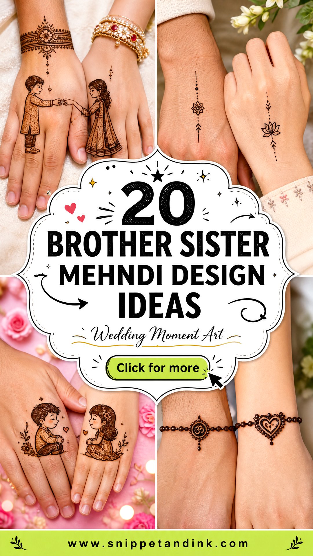 20 Brother Sister Mehndi Design Ideas for Wedding Moments - 20 Brother Sister Mehndi Design Ideas for Wedding Moments