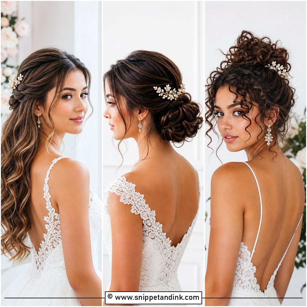 20 Brown Bridal Hair Ideas for Soft and Elegant Brides