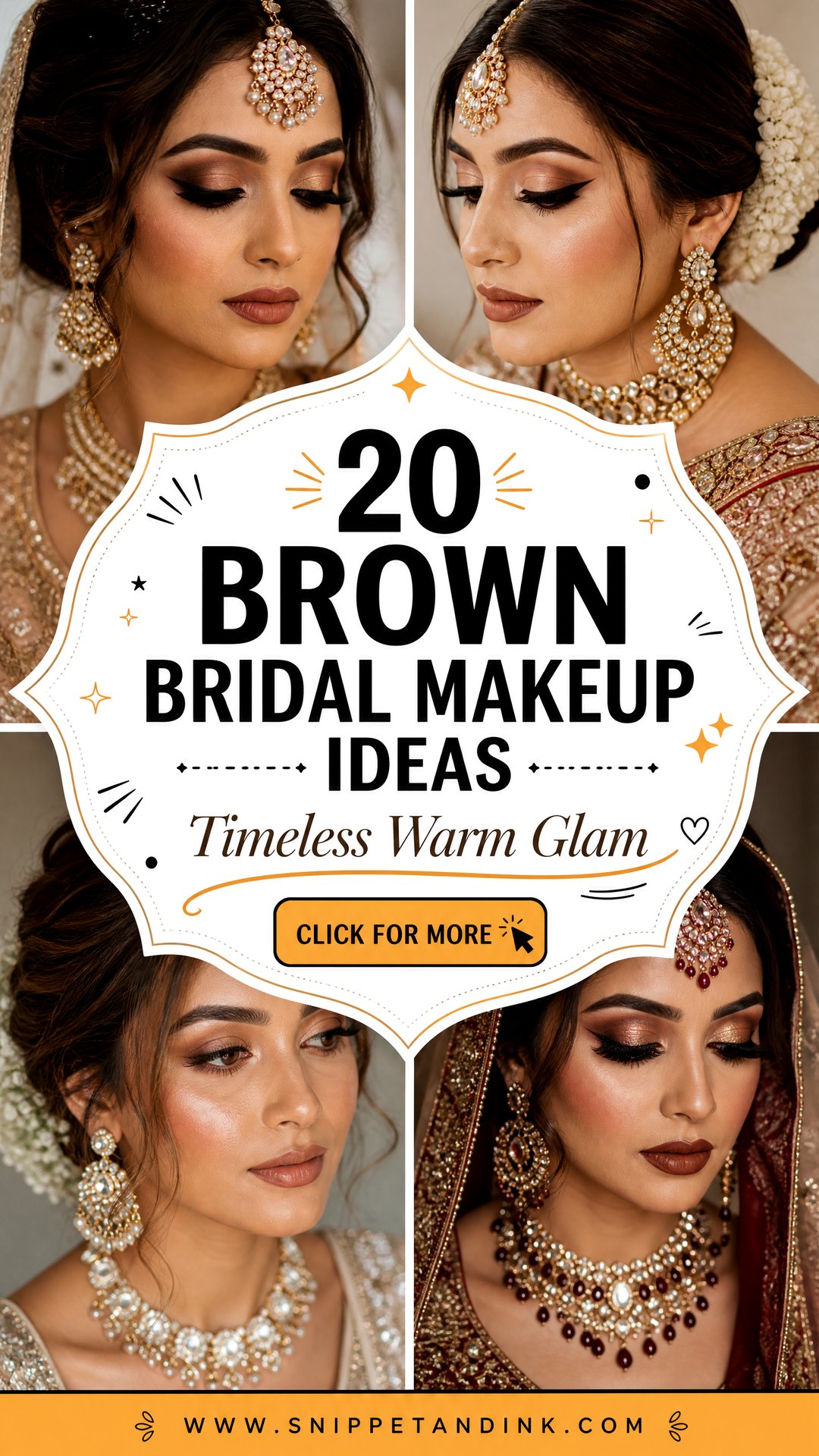 20 Brown Bridal Makeup Ideas for Warm Timeless Glam - 20 Brown Bridal Makeup Ideas for Warm, Timeless Glam