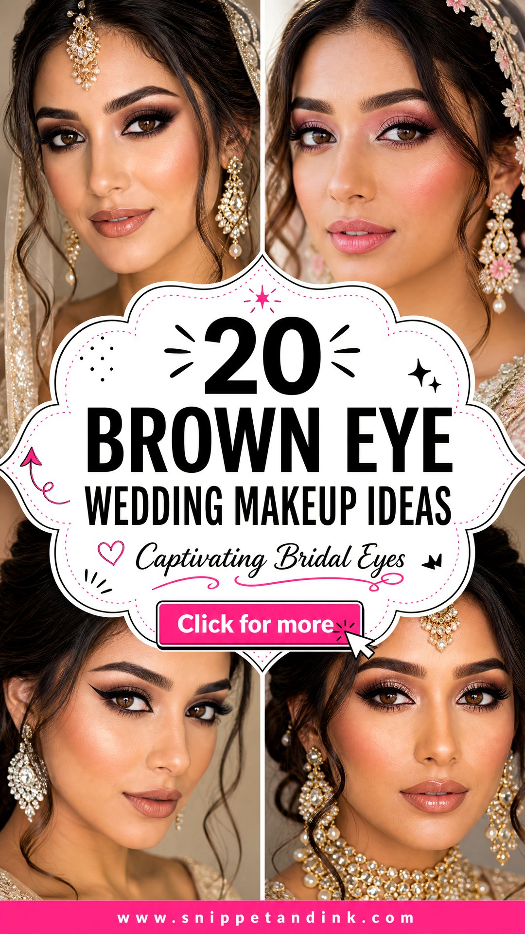 20 Brown Eye Wedding Makeup Ideas for Captivating Brides - 20 Brown Eye Wedding Makeup Ideas for Captivating Brides