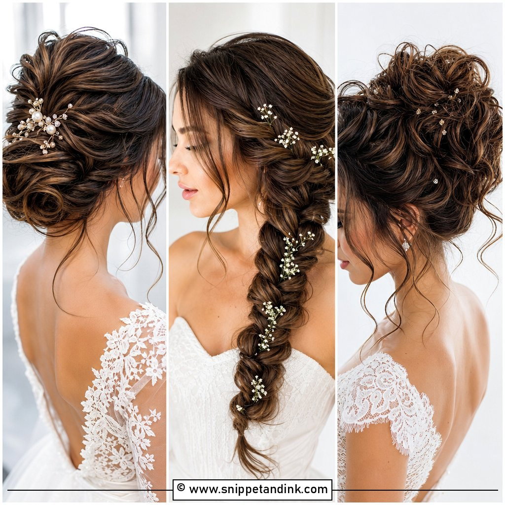 20 Brown Wedding Hairstyles for Romantic Bridal Beauty