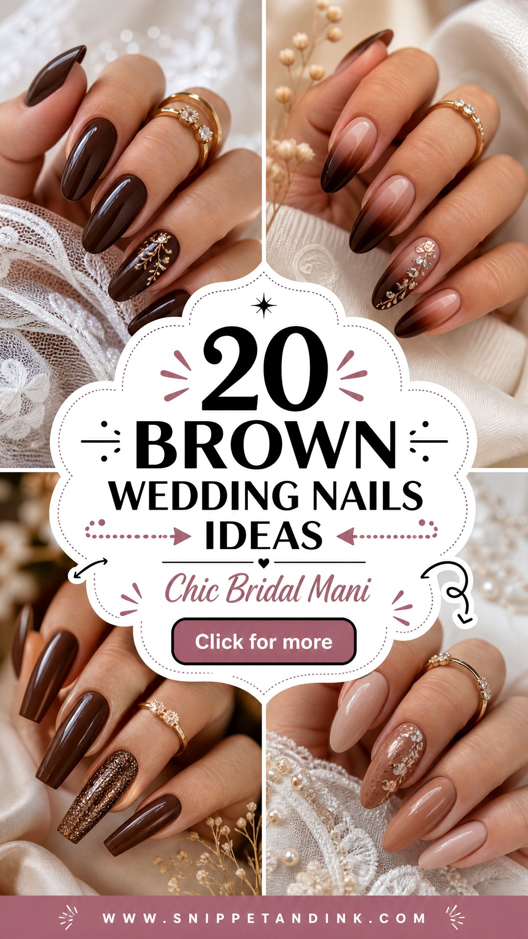 20 Brown Wedding Nails for Chic and Modern Brides - 20 Brown Wedding Nails for Chic and Modern Brides