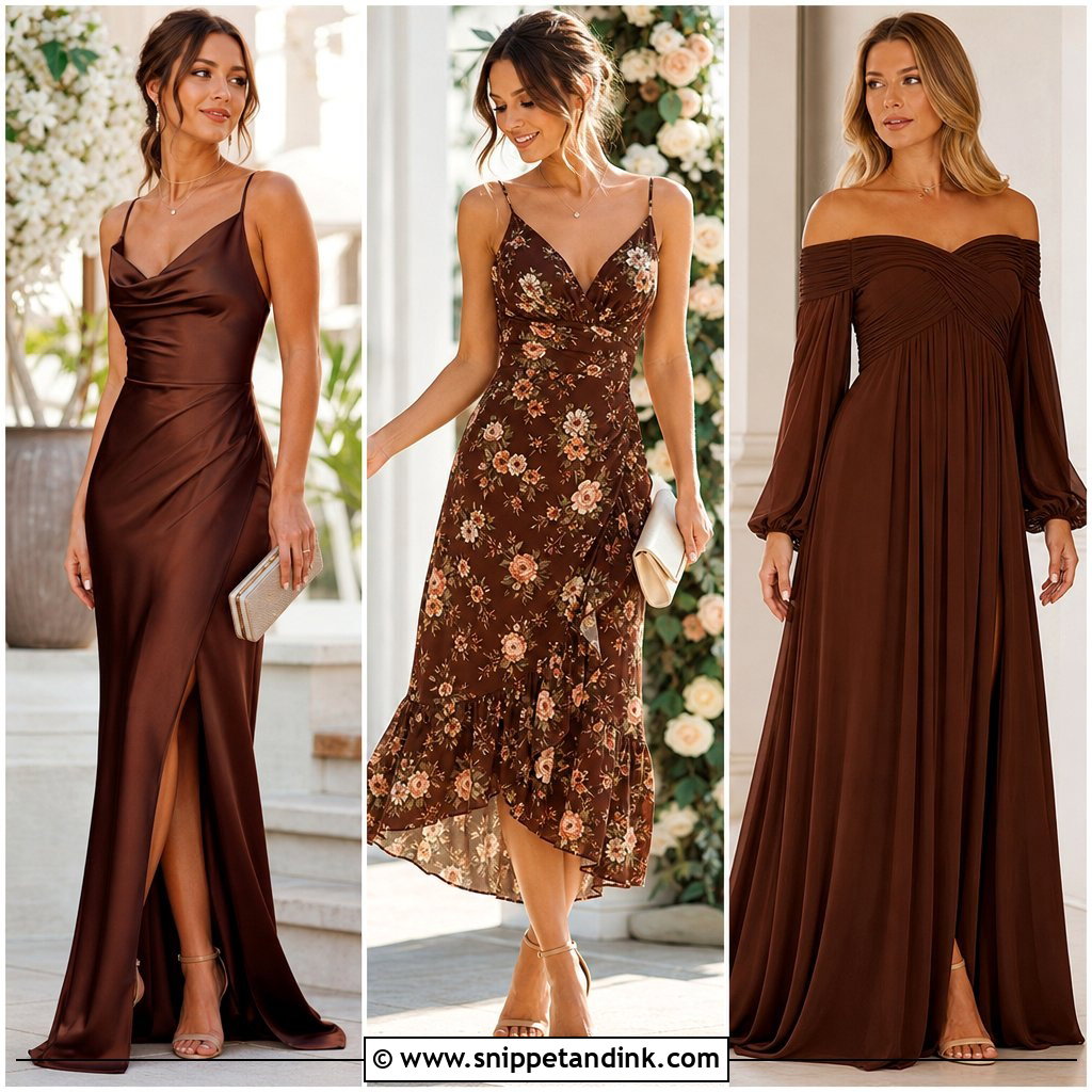 20 Brown Wedding Outfit Ideas for Stylish Autumn Guests