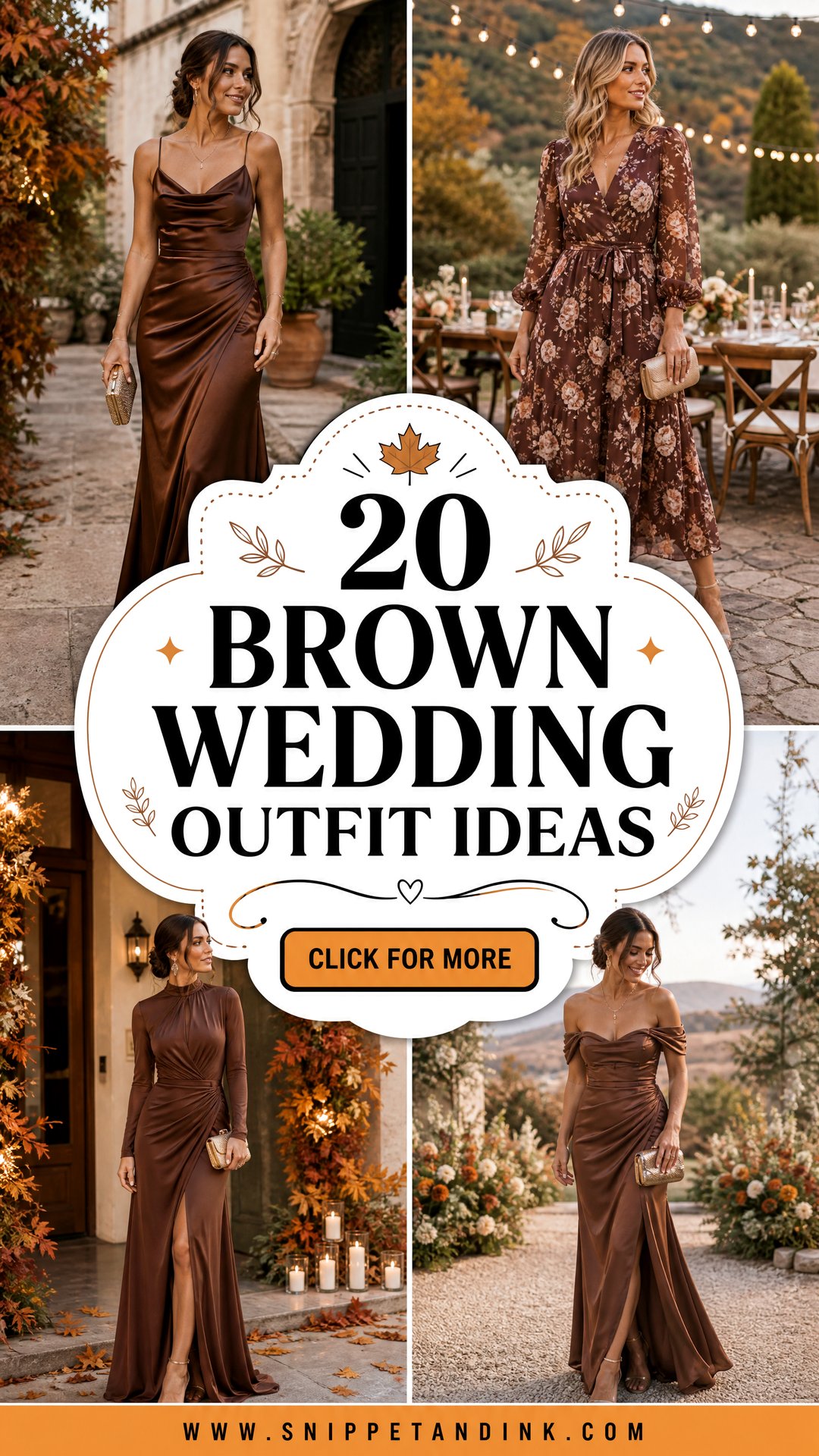 20 Brown Wedding Outfit Ideas for Stylish Autumn Guests - 20 Brown Wedding Outfit Ideas for Stylish Autumn Guests