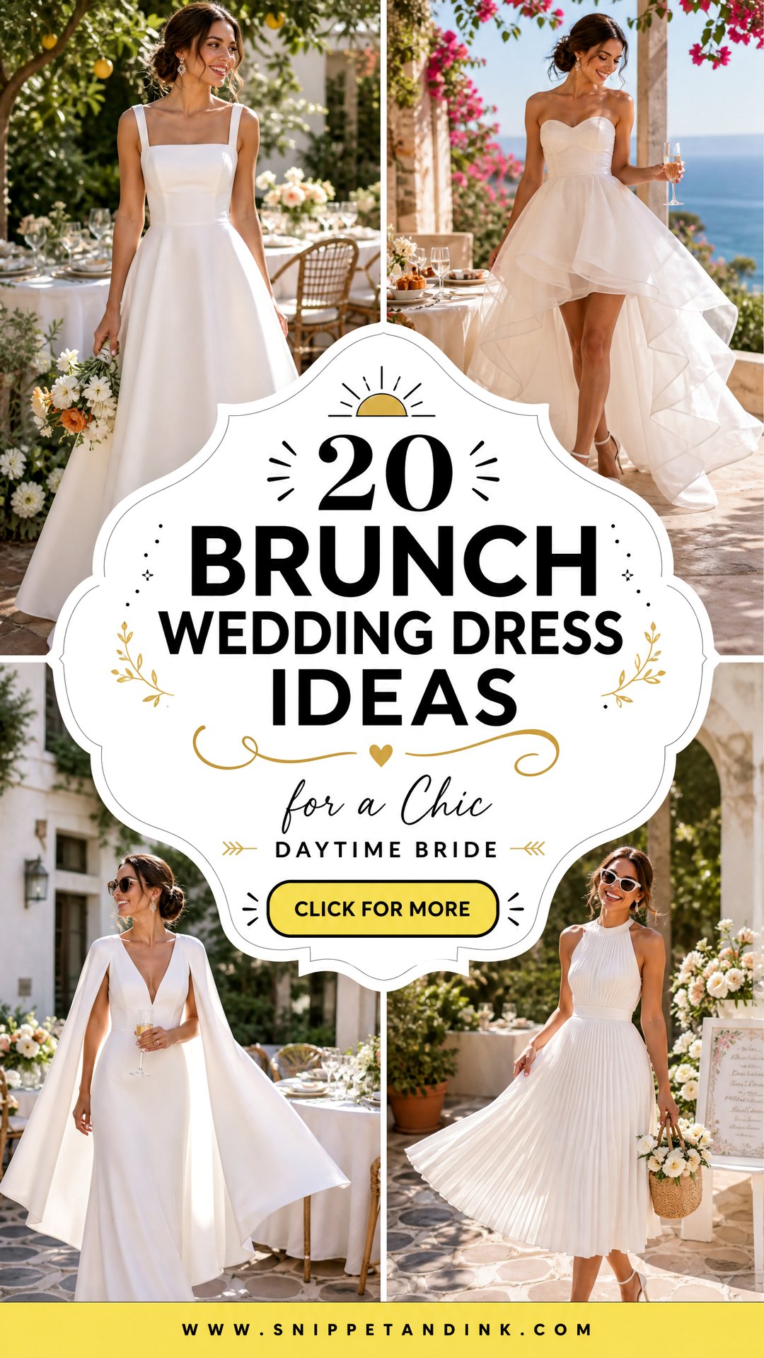 20 Brunch Wedding Dress Ideas for a Chic Daytime Bride - 20 Brunch Wedding Dress Ideas for a Chic Daytime Bride