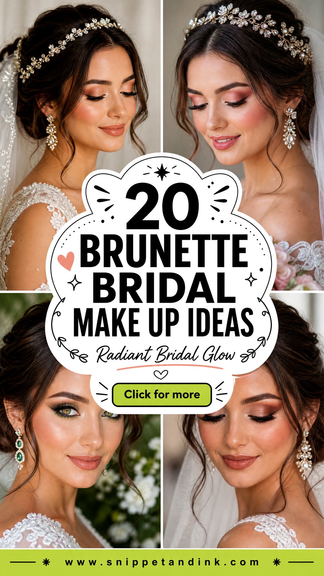 20 Brunette Bridal Make Up Ideas for a Radiant Glow - 20 Brunette Bridal Make Up Ideas for a Radiant Glow