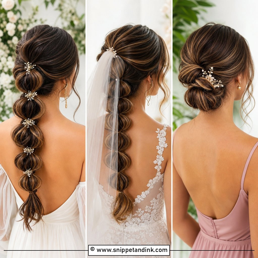20 Bubble Braid Wedding Hair Ideas for Modern Brides