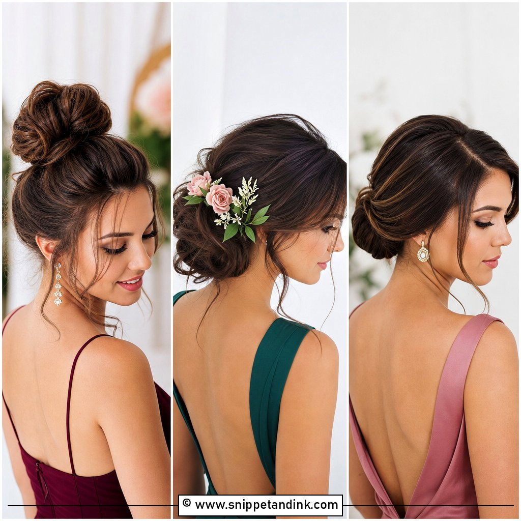 20 Bun Bridesmaid Hair Ideas for Polished Wedding Style