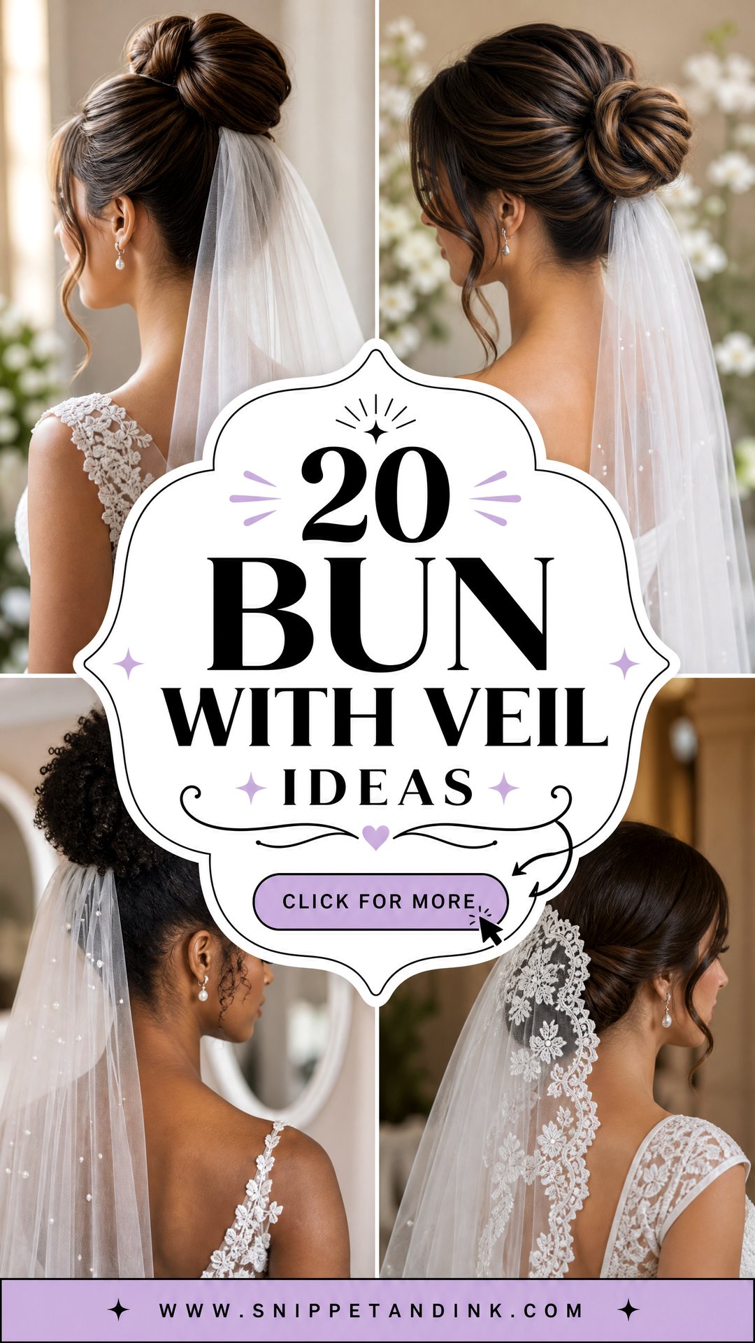 20 Bun with Veil Ideas for a Timeless Bridal Hairstyle - 20 Bun with Veil Ideas for a Timeless Bridal Hairstyle