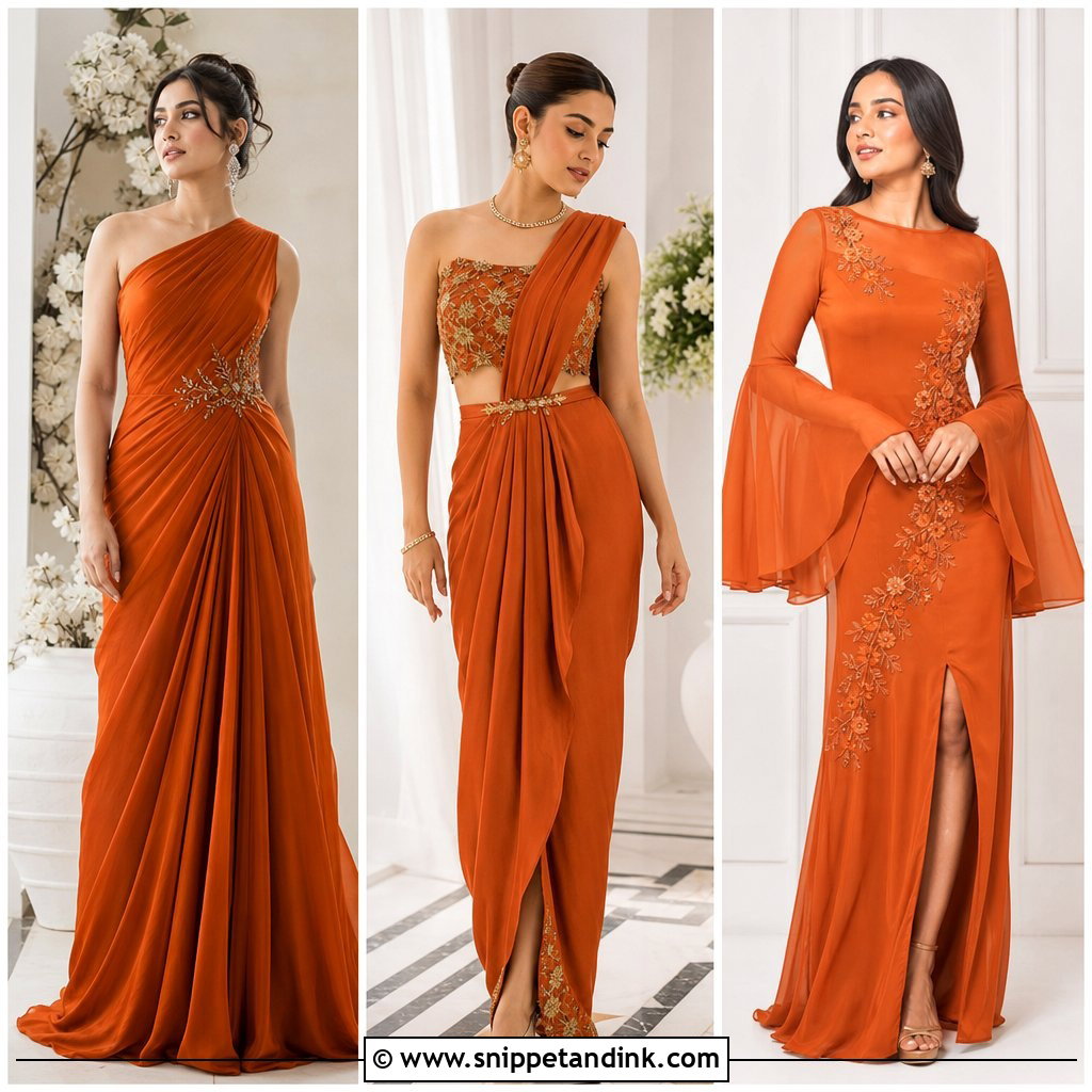 20 Burnt Orange Traditional Wedding Attire Ideas for a Chic Fall