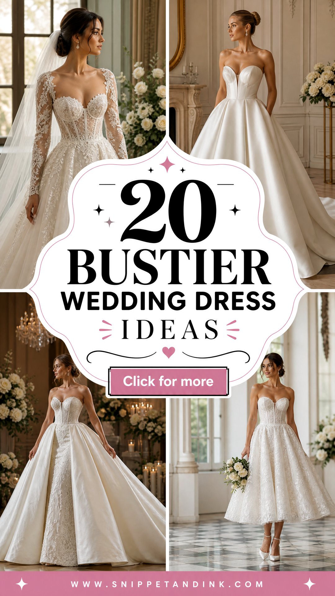 20 Bustier Wedding Dress Ideas for a Striking Bridal Look - 20 Bustier Wedding Dress Ideas for a Striking Bridal Look