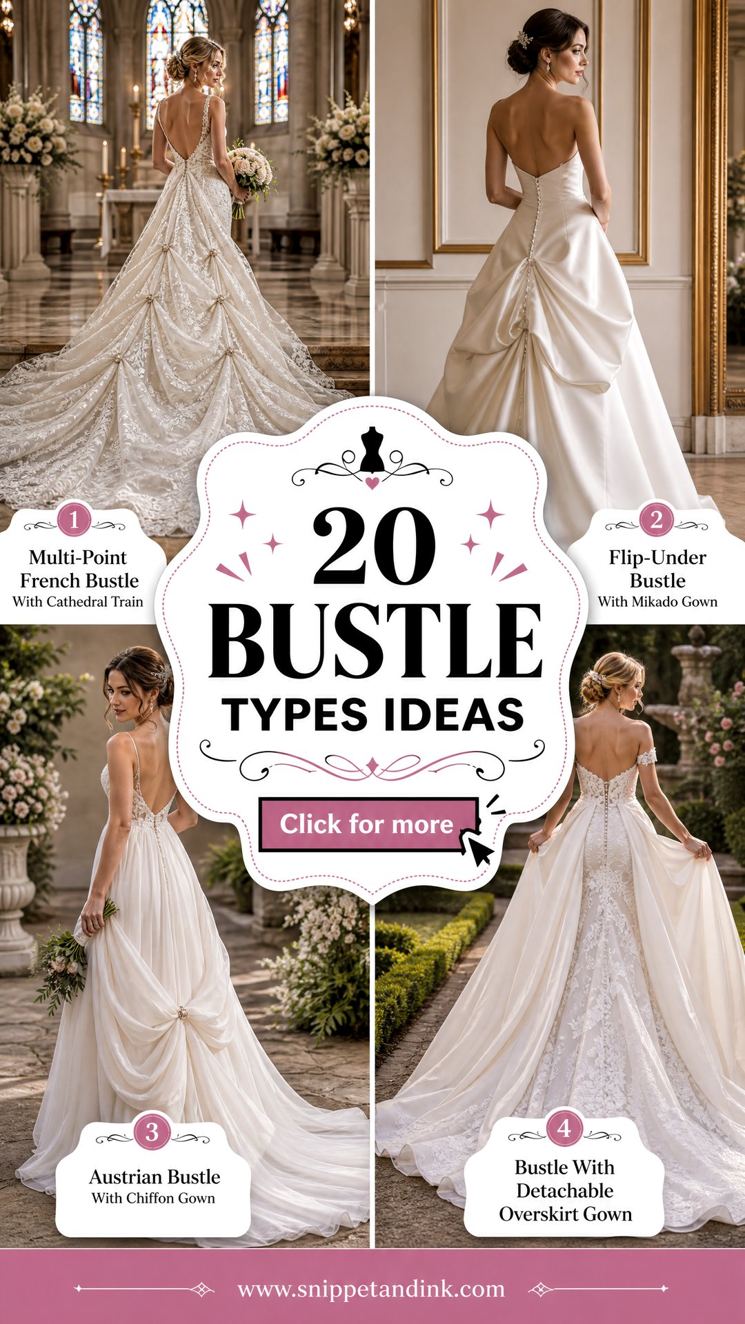 20 Bustle Types Ideas Smart Picks for Every Bridal Gown - 20 Bustle Types Ideas: Smart Picks for Every Bridal Gown