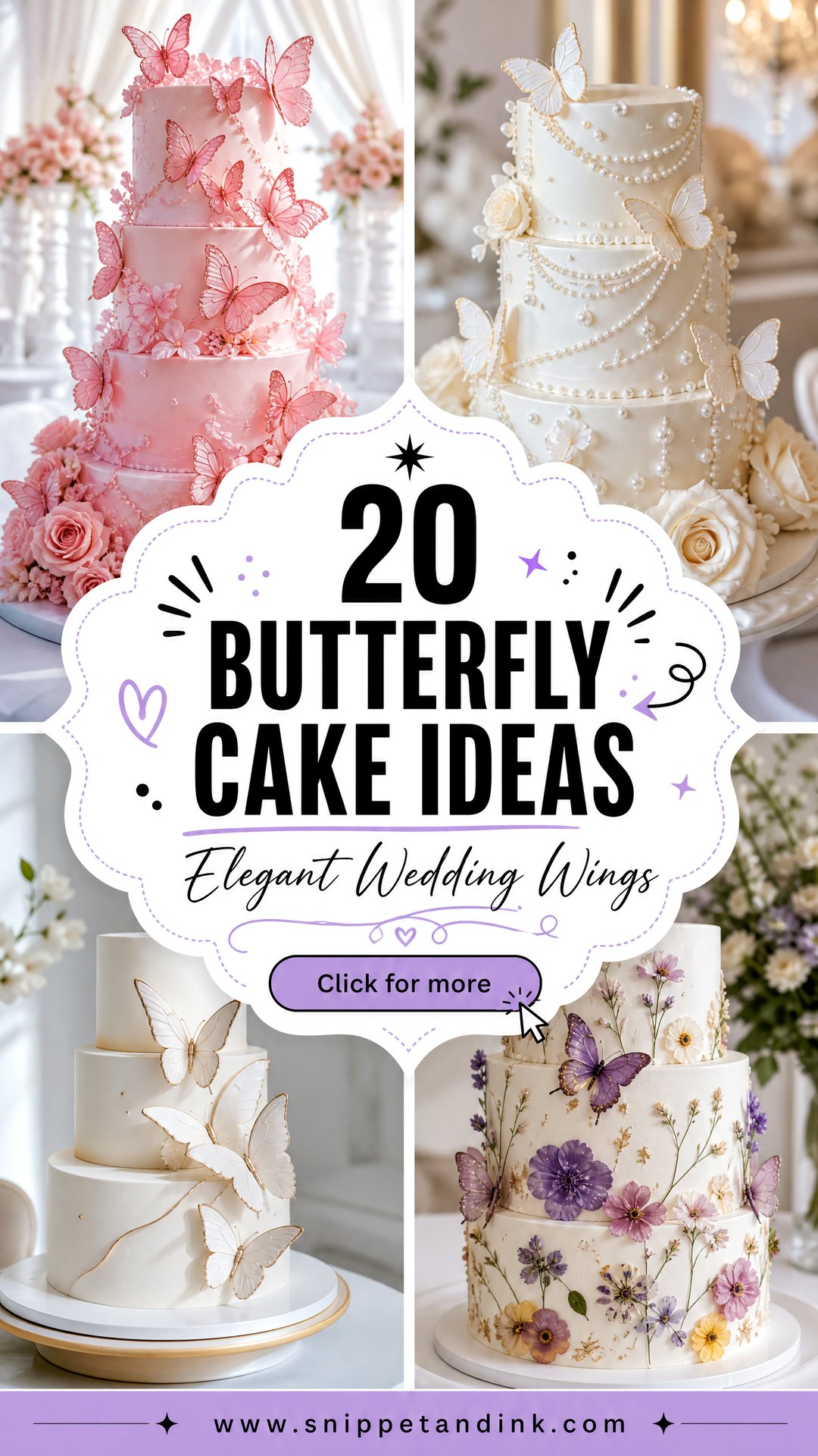 20 Butterfly Cake Ideas for Wedding Elegance - 20 Butterfly Cake Ideas for Wedding Elegance