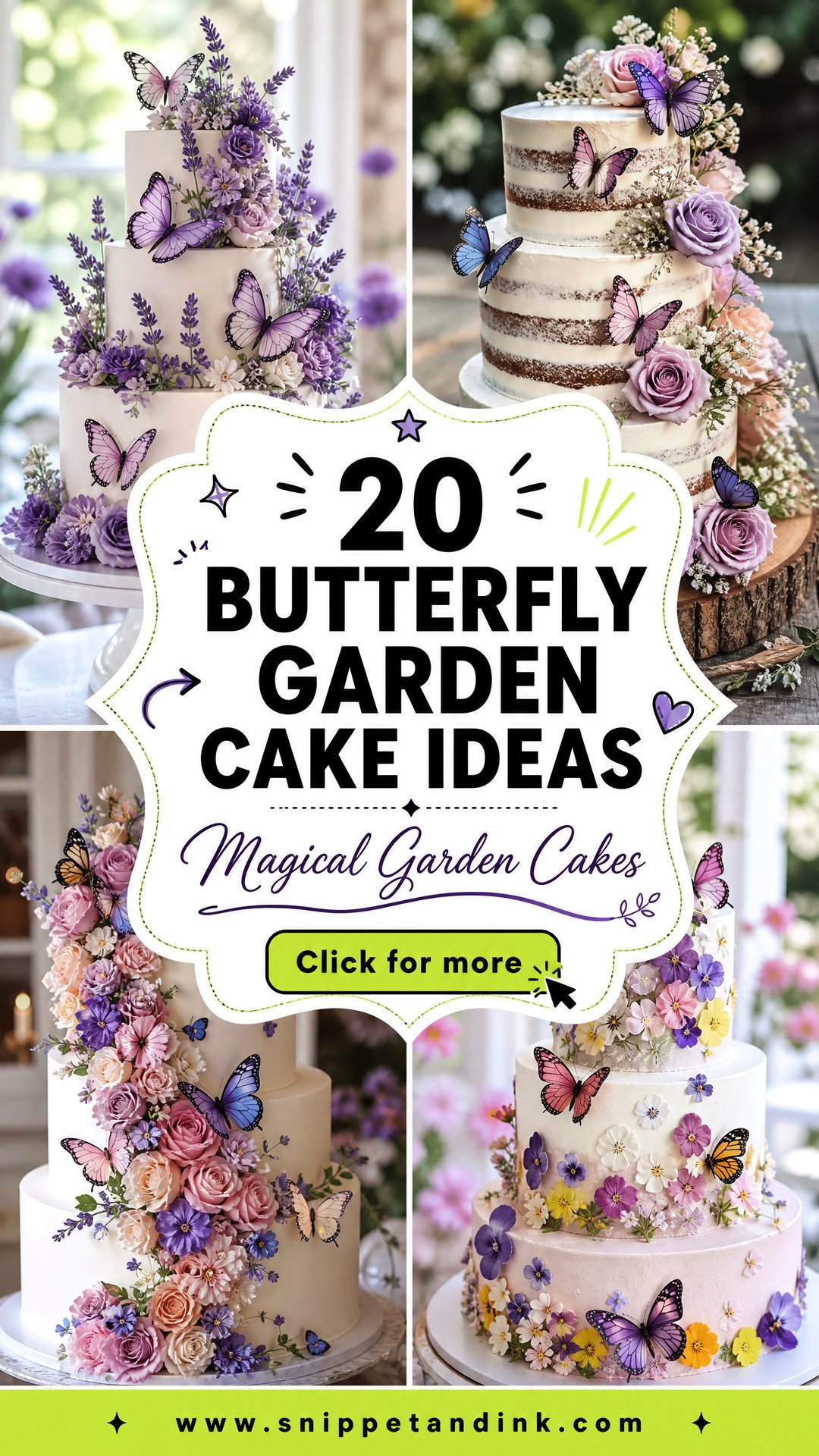 20 Butterfly Garden Cake Ideas for Wedding Magic - 20 Butterfly Garden Cake Ideas for Wedding Magic