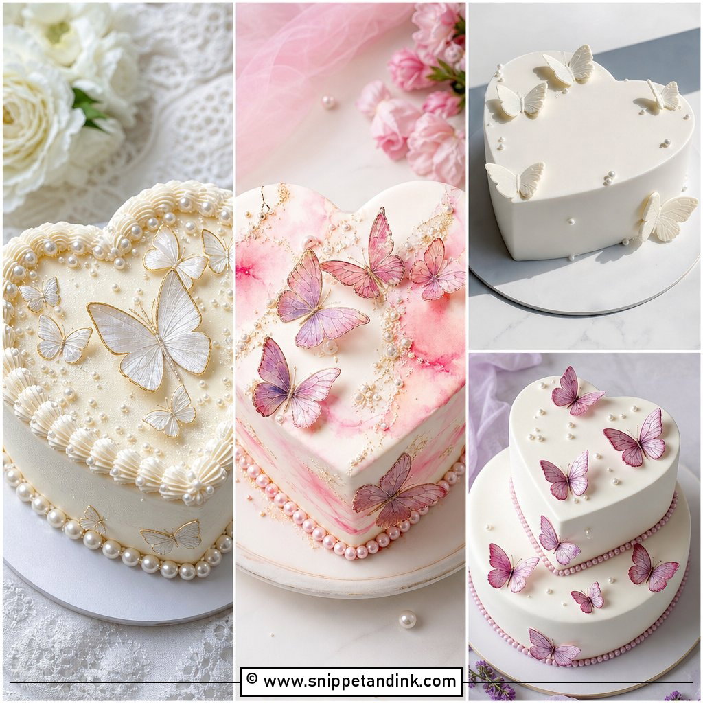 20 Butterfly Heart Cake Ideas for Wedding Romance