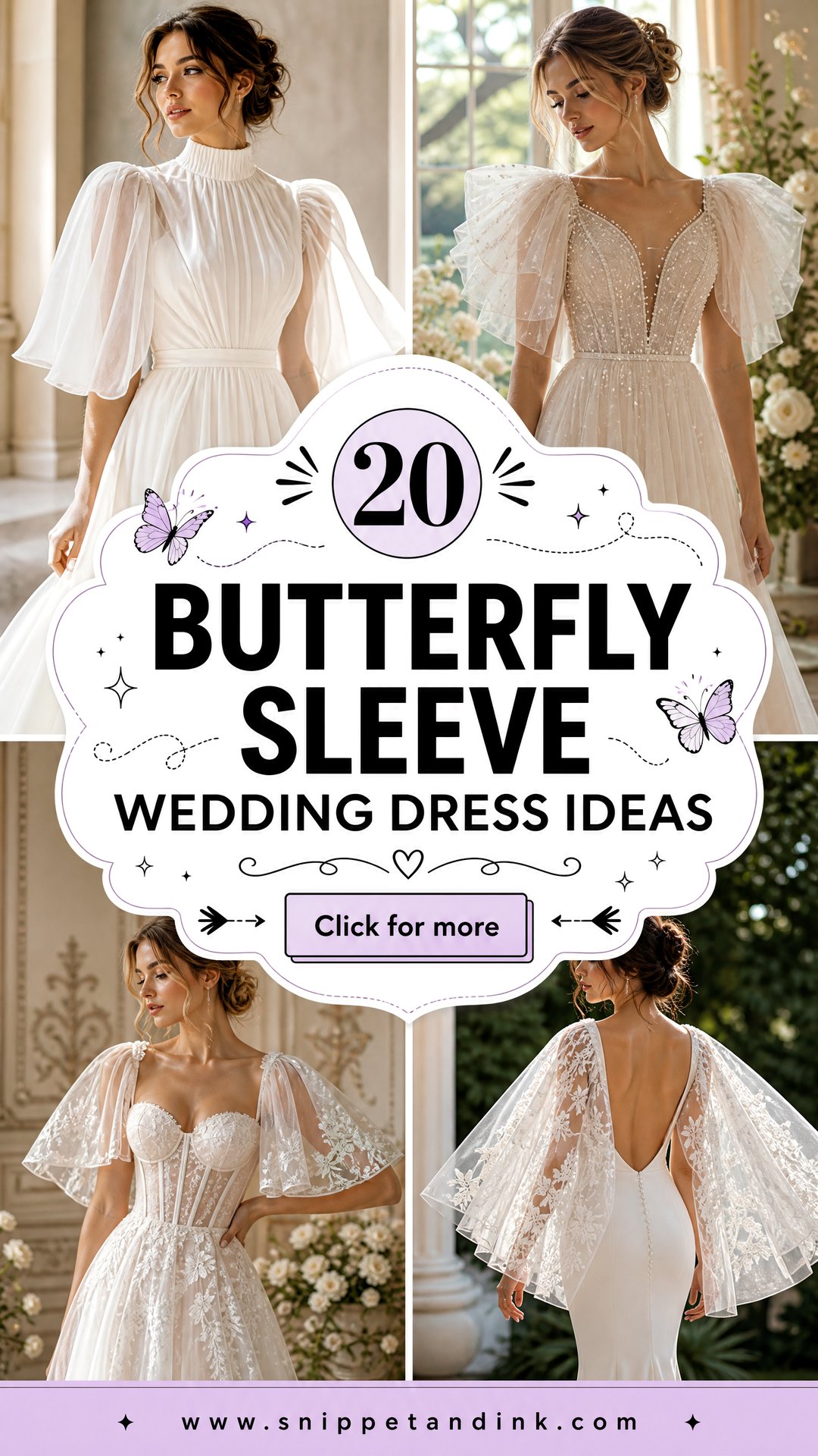 20 Butterfly Sleeve Wedding Dress Ideas Dreamy Bridal Looks - 20 Butterfly Sleeve Wedding Dress Ideas: Dreamy Bridal Looks