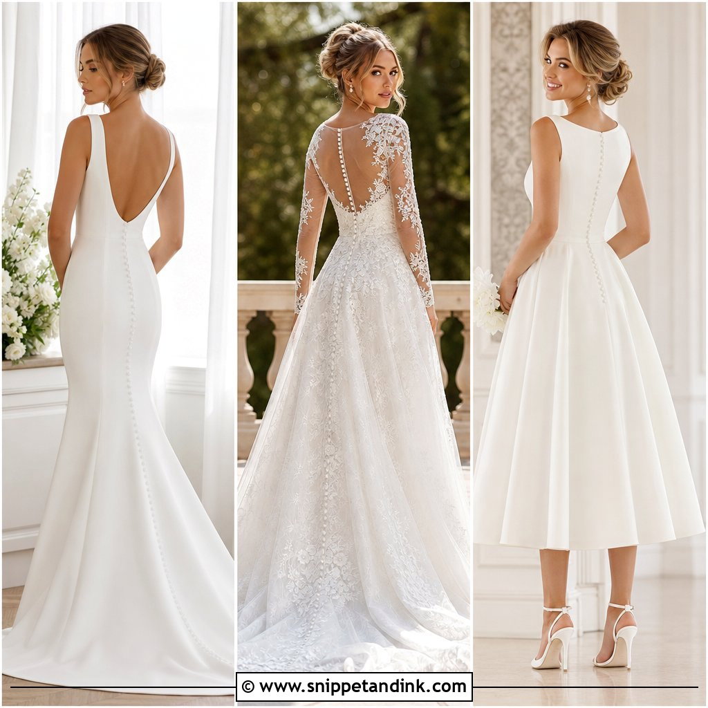 20 Button Back Wedding Dress Ideas: Timeless Bridal Details