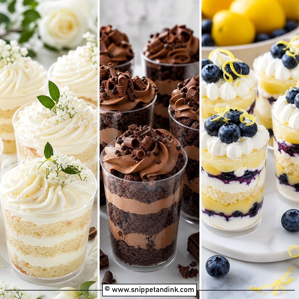 20 Cake Cups Ideas for Wedding Dessert Tables