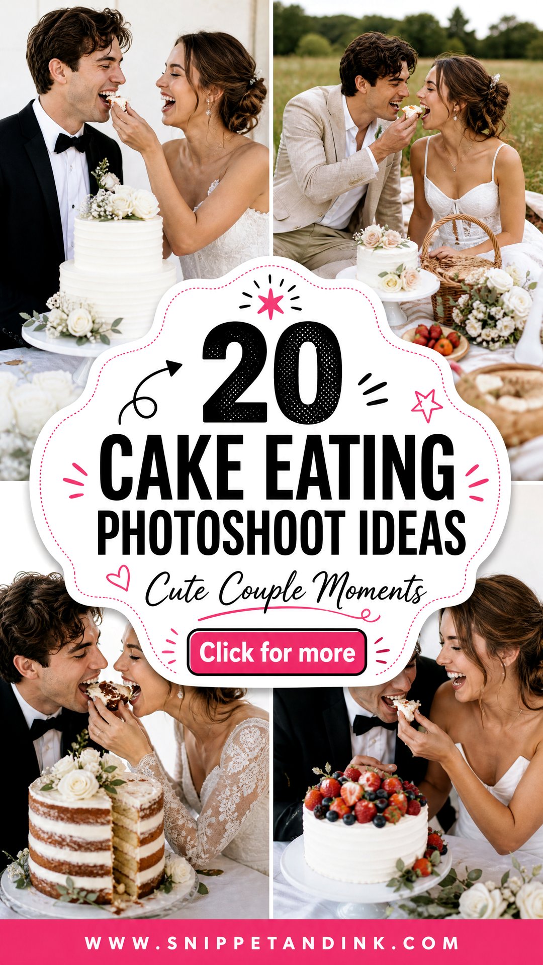 20 Cake Eating Photoshoot Ideas for Wedding Couples - 20 Cake Eating Photoshoot Ideas for Wedding Couples