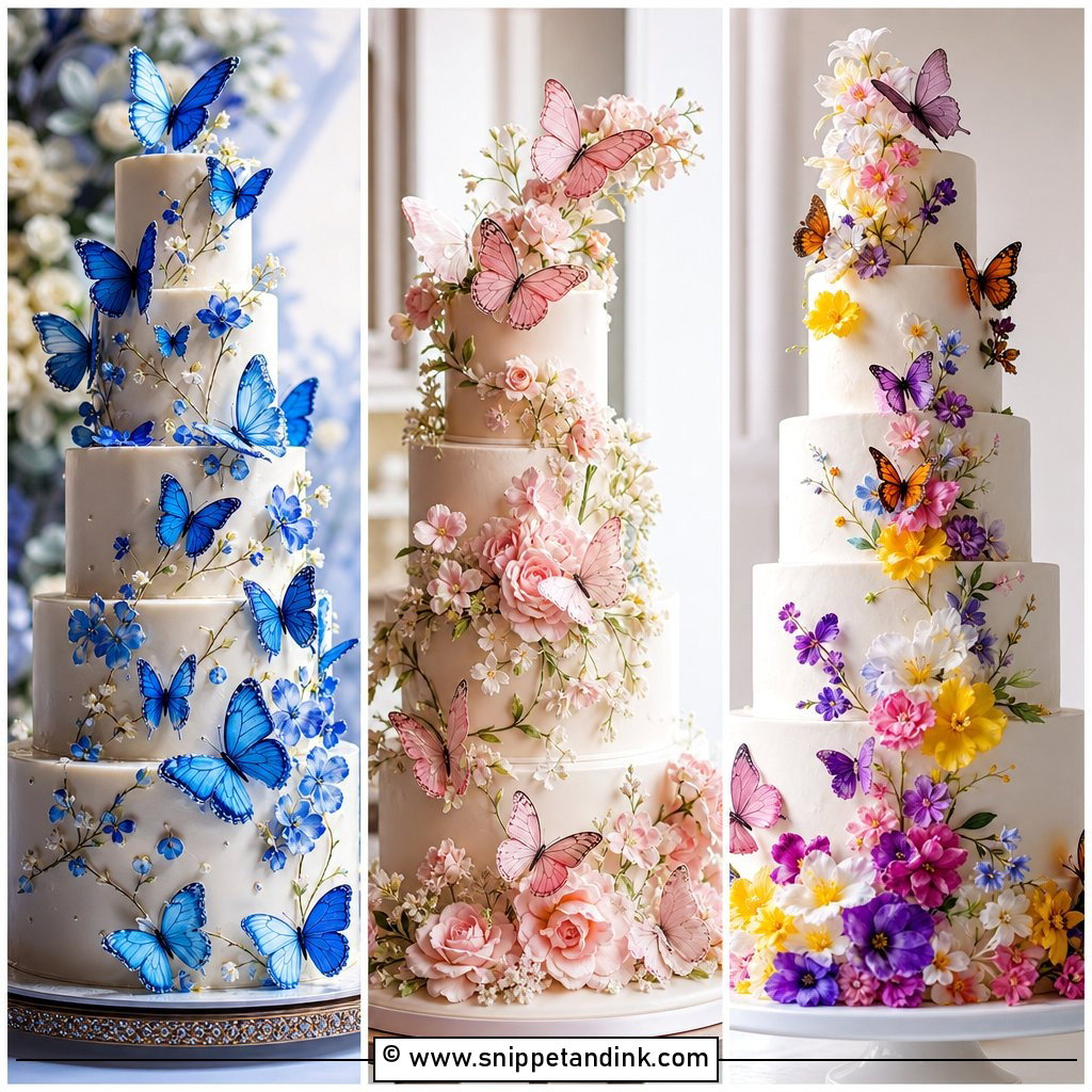20 Cake Ideas with Butterfly for Wedding Whimsy and Romance