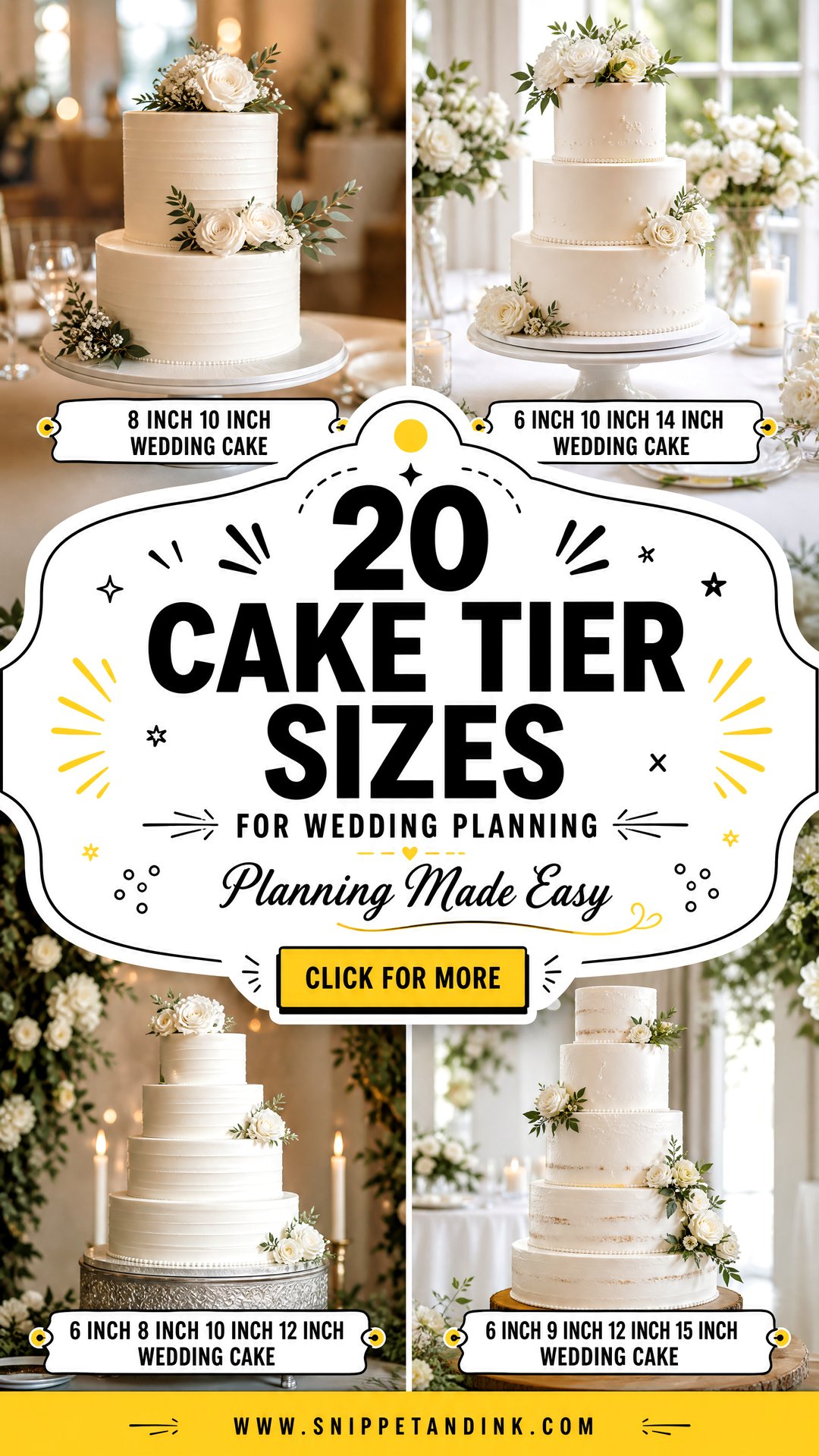20 Cake Tier Sizes for Wedding Planning Made Easy for Couples - 20 Cake Tier Sizes for Wedding Planning Made Easy for Couples