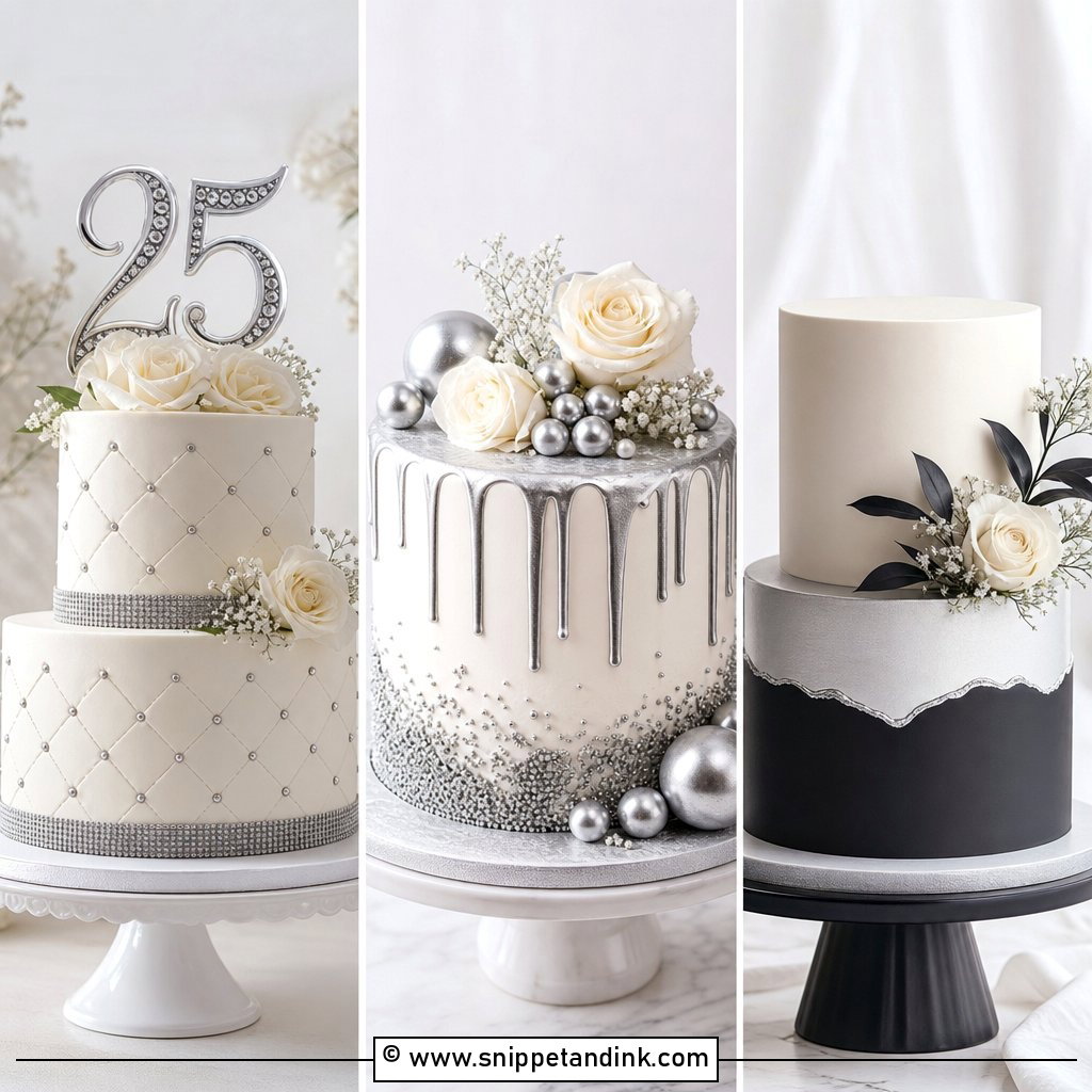20 Cakes for 25th Anniversary Parties With Timeless Style