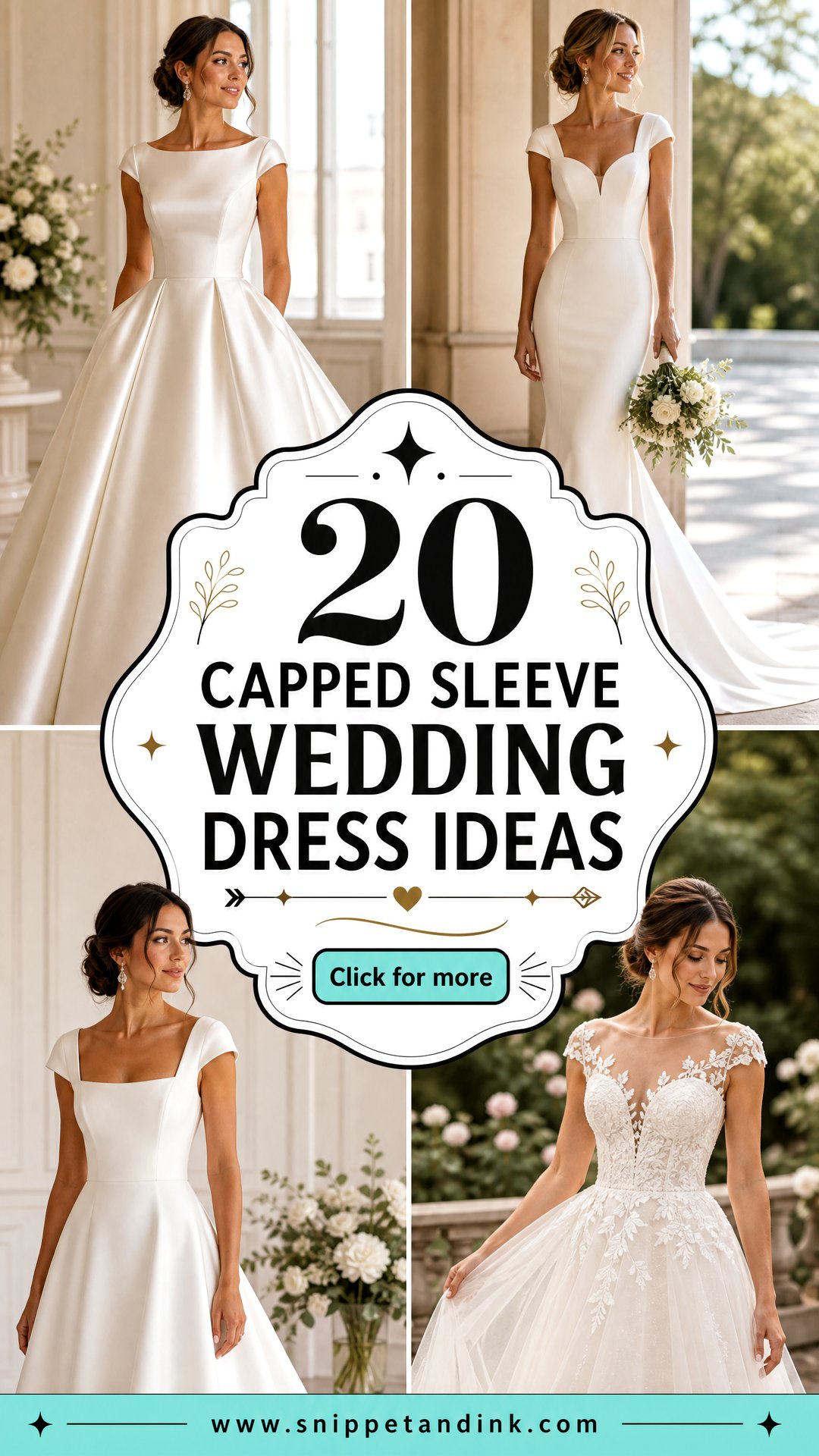 20 Capped Sleeve Wedding Dress Ideas Chic Looks for Every Bride - 20 Capped Sleeve Wedding Dress Ideas: Chic Looks for Every Bride