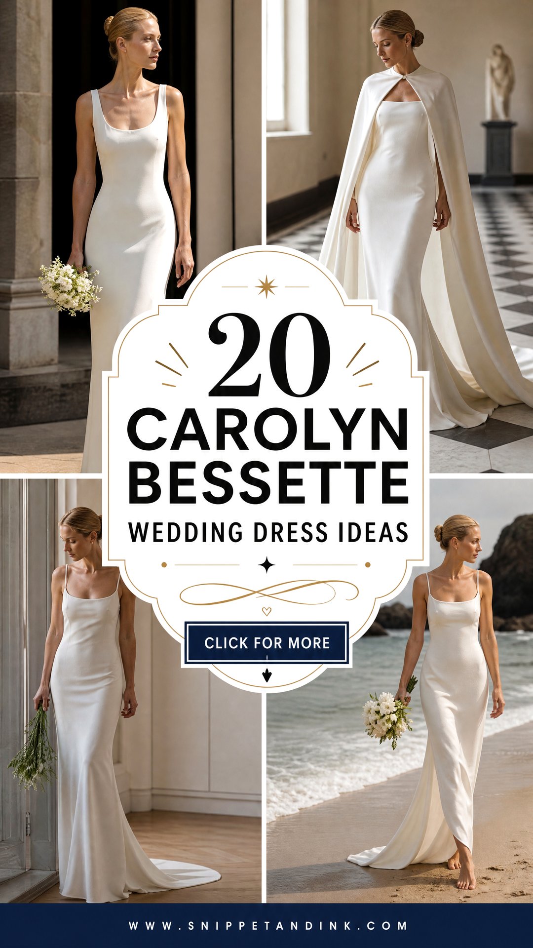 20 Carolyn Bessette Wedding Dress Ideas for Timeless Bridal Style - 20 Carolyn Bessette Wedding Dress Ideas for Timeless Bridal Style