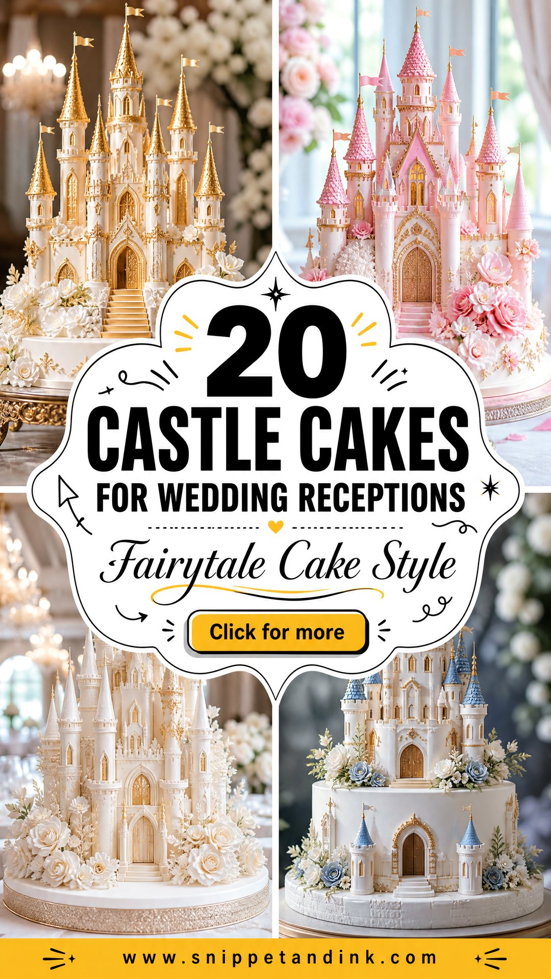 20 Castle Cakes for Wedding Receptions With Fairytale Style - 20 Castle Cakes for Wedding Receptions With Fairytale Style