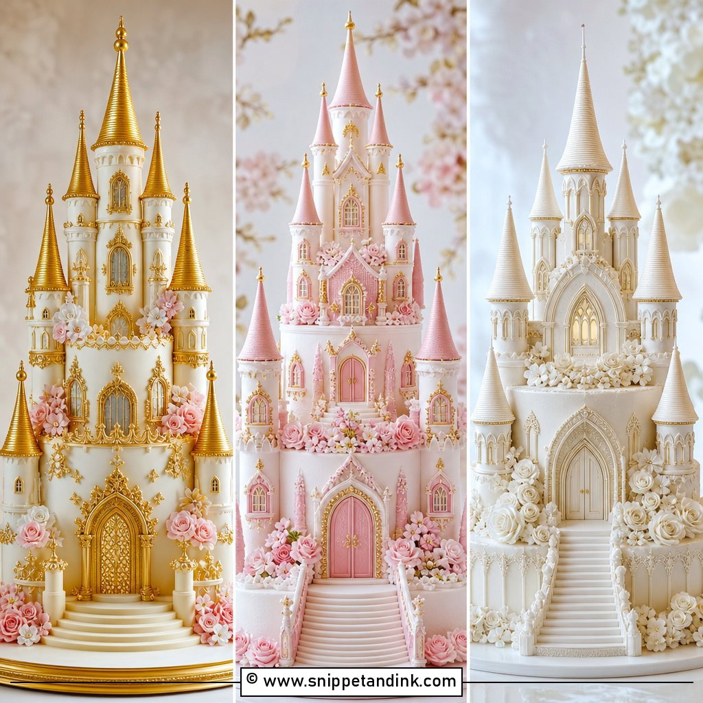20 Castle Cakes for Wedding Receptions With Fairytale Style