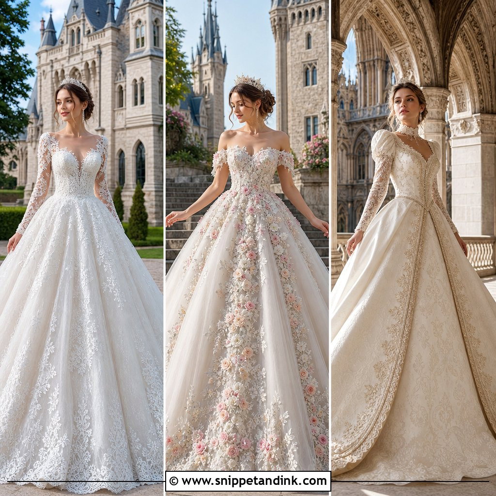 20 Castle Wedding Dress Ideas for a Fairytale Bridal Look