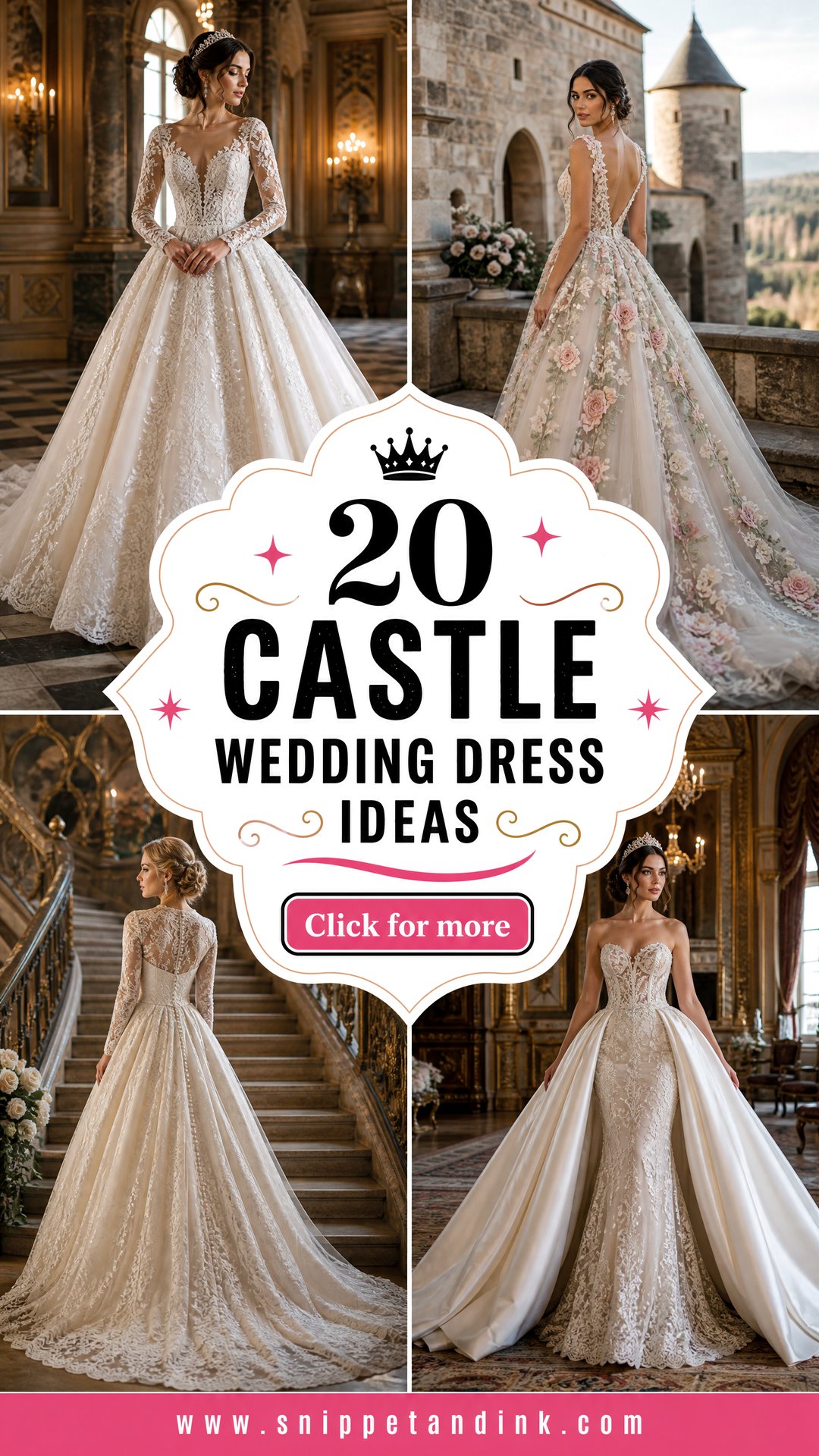 20 Castle Wedding Dress Ideas for a Fairytale Bridal Look - 20 Castle Wedding Dress Ideas for a Fairytale Bridal Look