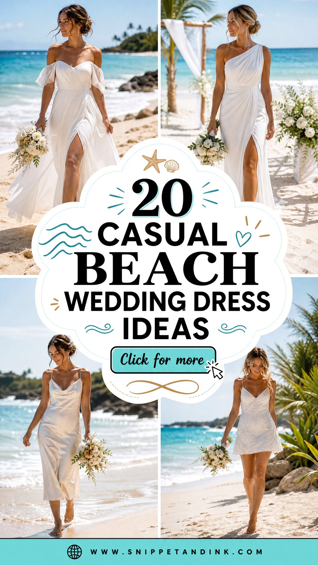 20 Casual Beach Wedding Dress Ideas Breezy Seaside Bridal Looks - 20 Casual Beach Wedding Dress Ideas: Breezy Seaside Bridal Looks