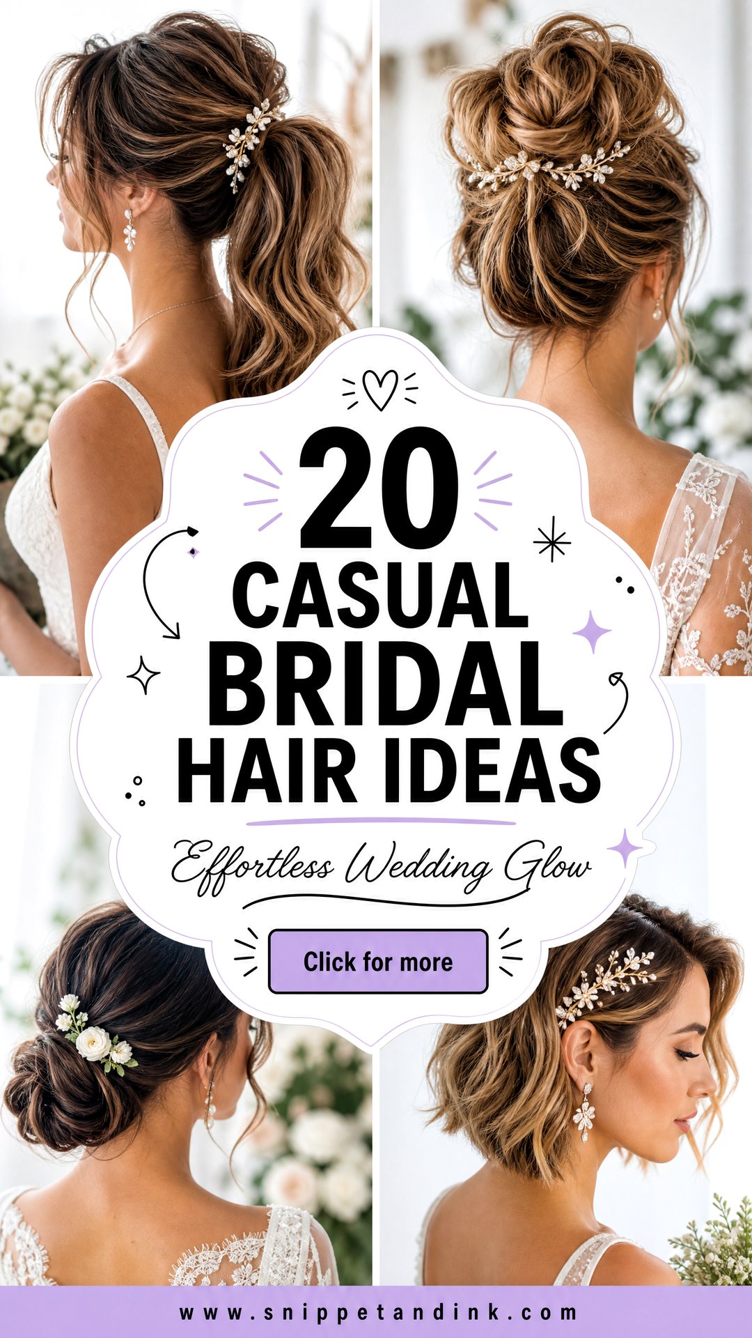 20 Casual Bridal Hair Ideas for an Effortless Wedding Glow - 20 Casual Bridal Hair Ideas for an Effortless Wedding Glow