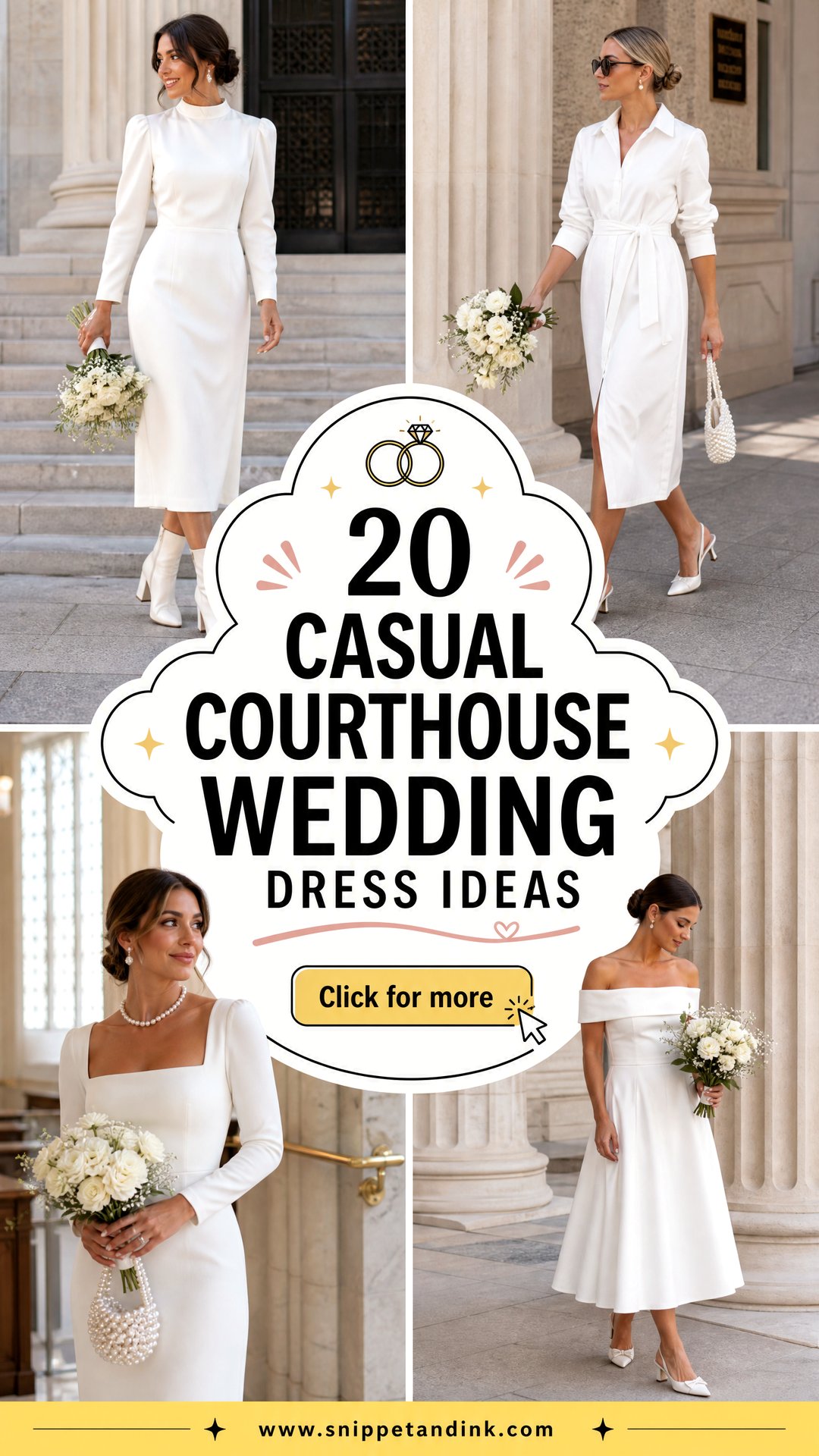 20 Casual Courthouse Wedding Dress Ideas for Modern Brides - 20 Casual Courthouse Wedding Dress Ideas for Modern Brides
