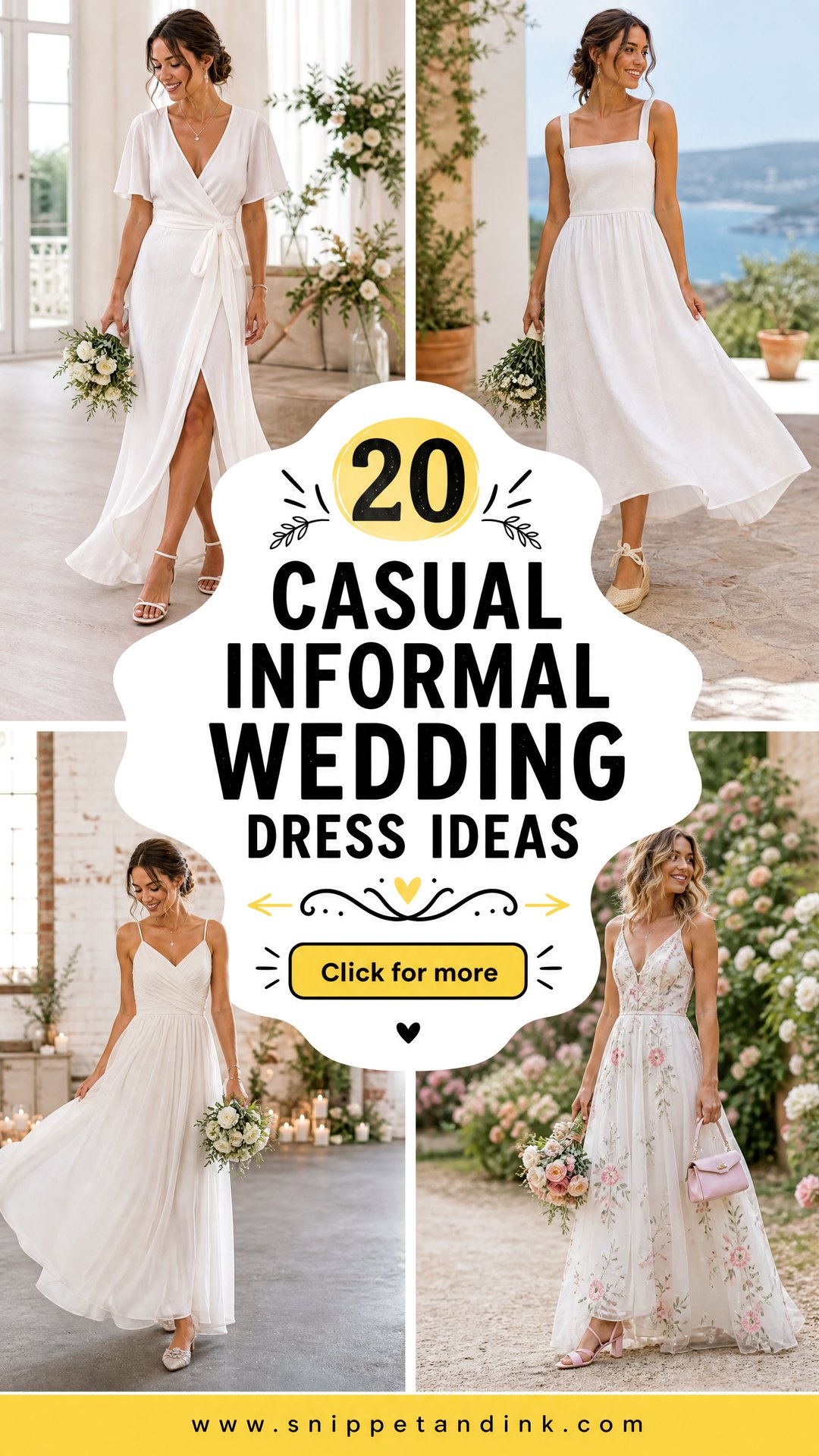 20 Casual Informal Wedding Dress Ideas for Relaxed Brides - 20 Casual Informal Wedding Dress Ideas for Relaxed Brides