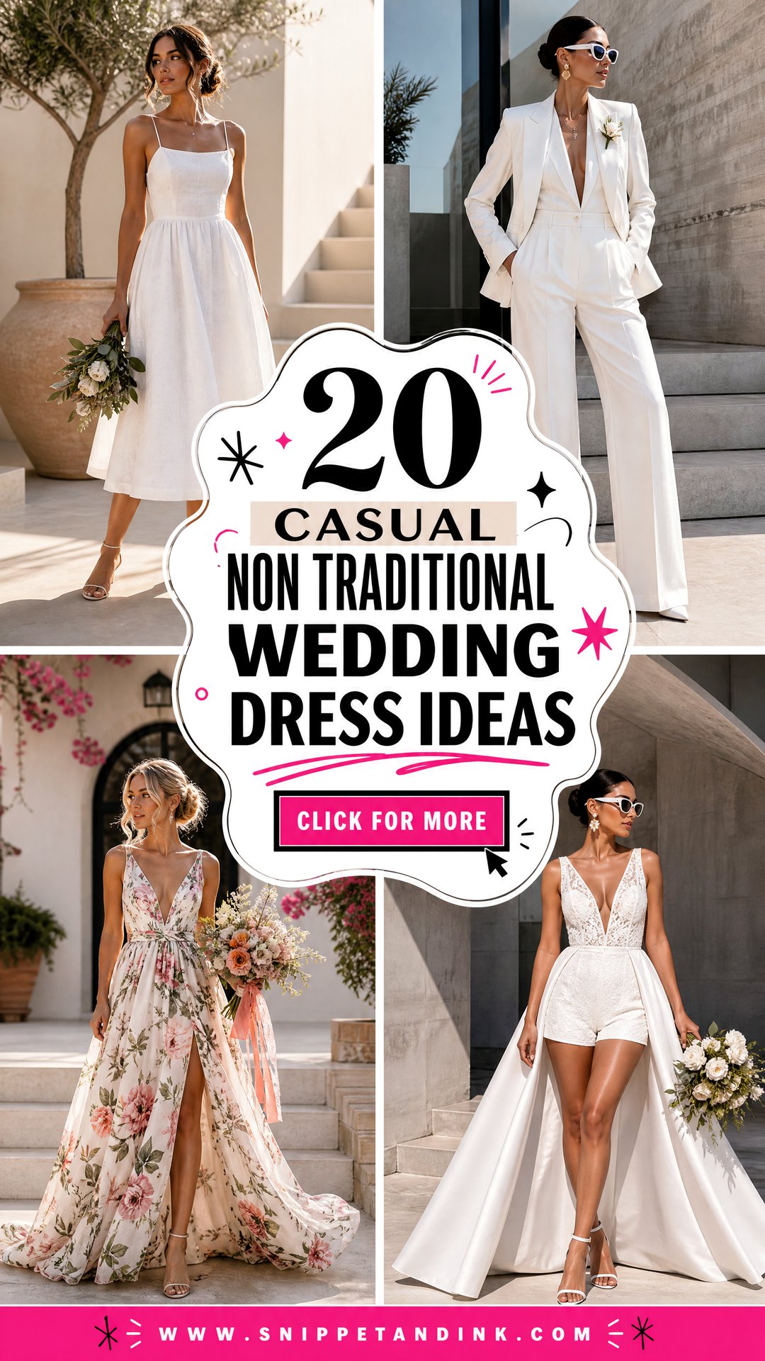 20 Casual Non Traditional Wedding Dress Ideas for Bold Brides - 20 Casual Non Traditional Wedding Dress Ideas for Bold Brides