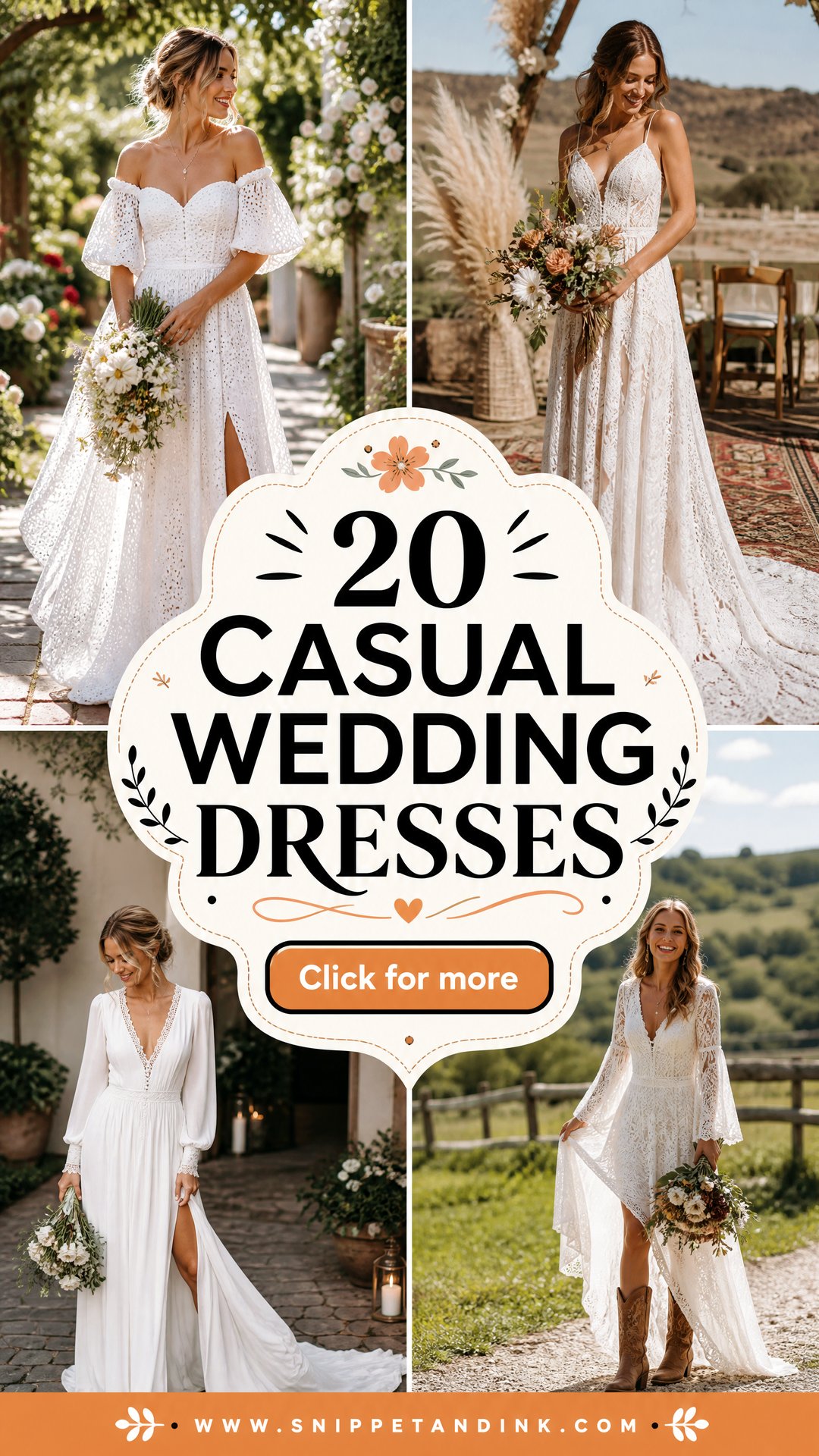 20 Casual Wedding Dresses for a Relaxed Yet Polished Bridal Look - 20 Casual Wedding Dresses for a Relaxed Yet Polished Bridal Look