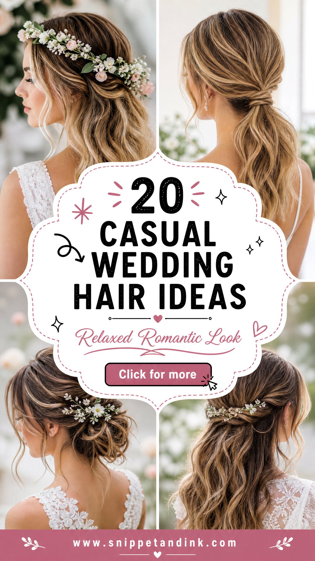 20 Casual Wedding Hair Ideas for a Relaxed Romantic Look - 20 Casual Wedding Hair Ideas for a Relaxed, Romantic Look