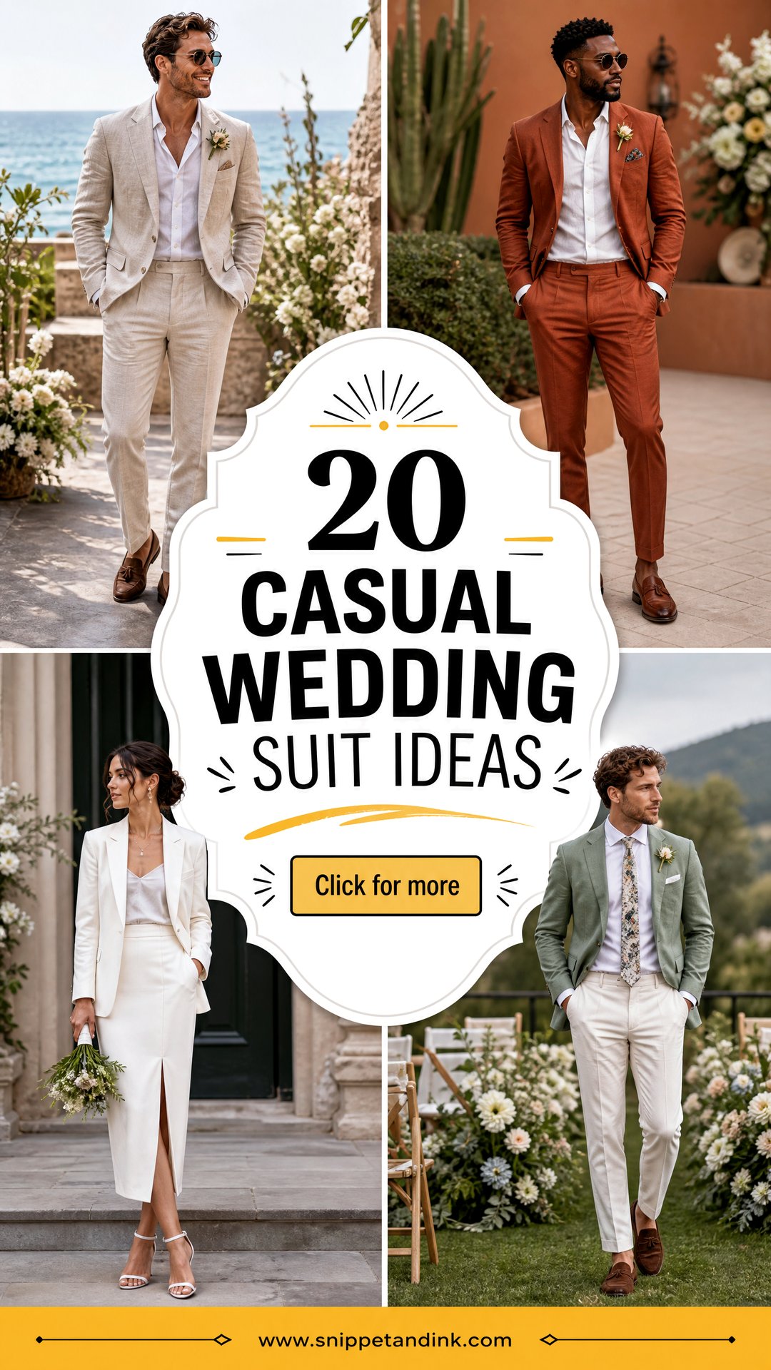 20 Casual Wedding Suit Ideas for Effortless Modern Style - 20 Casual Wedding Suit Ideas for Effortless Modern Style