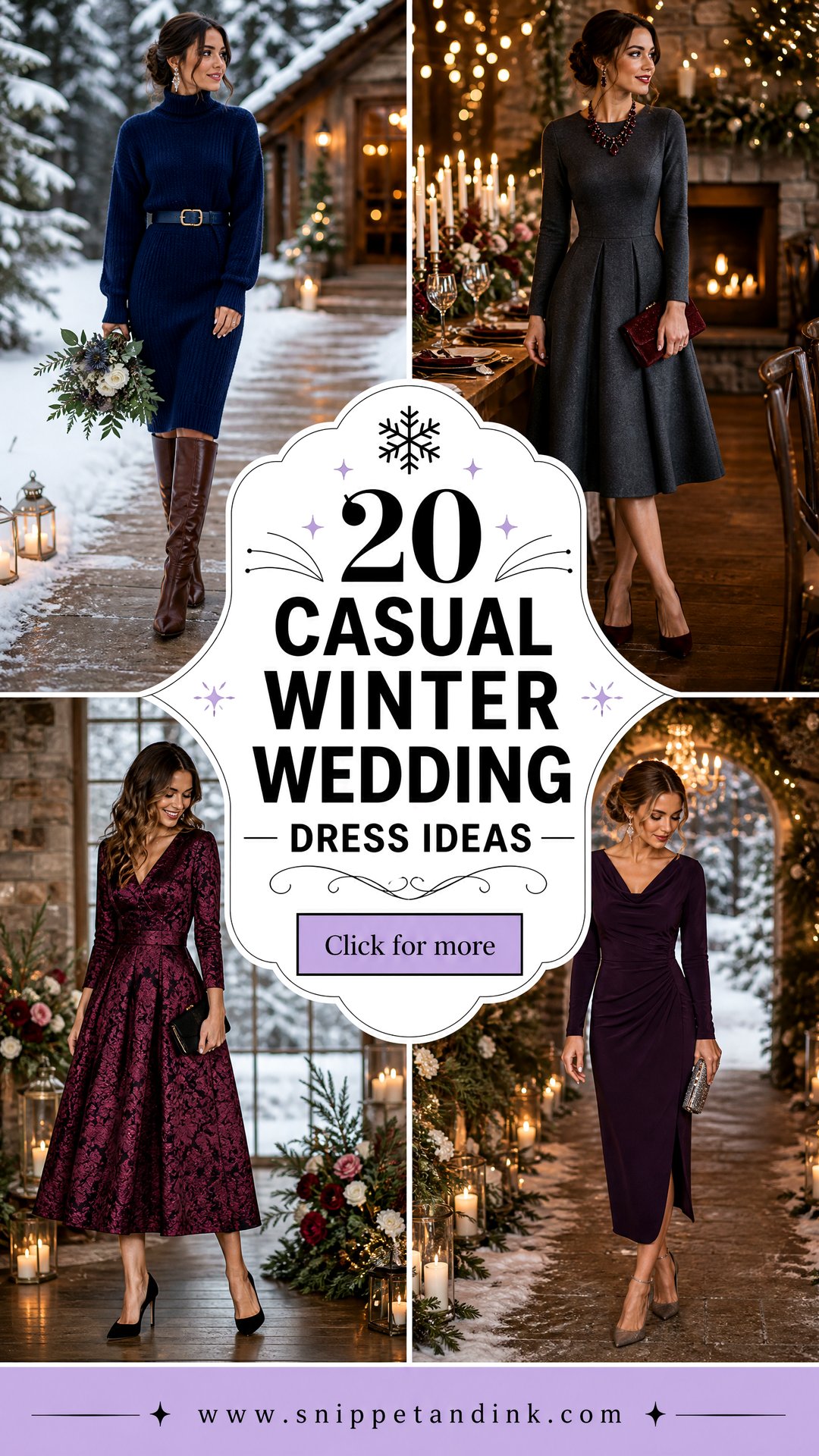 20 Casual Winter Wedding Dress Ideas for Cozy Celebrations - 20 Casual Winter Wedding Dress Ideas for Cozy Celebrations