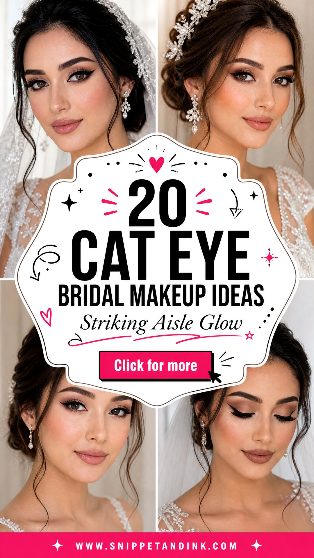 20 Cat Eye Bridal Makeup Ideas for a Striking Aisle Glow - 20 Cat Eye Bridal Makeup Ideas for a Striking Aisle Glow