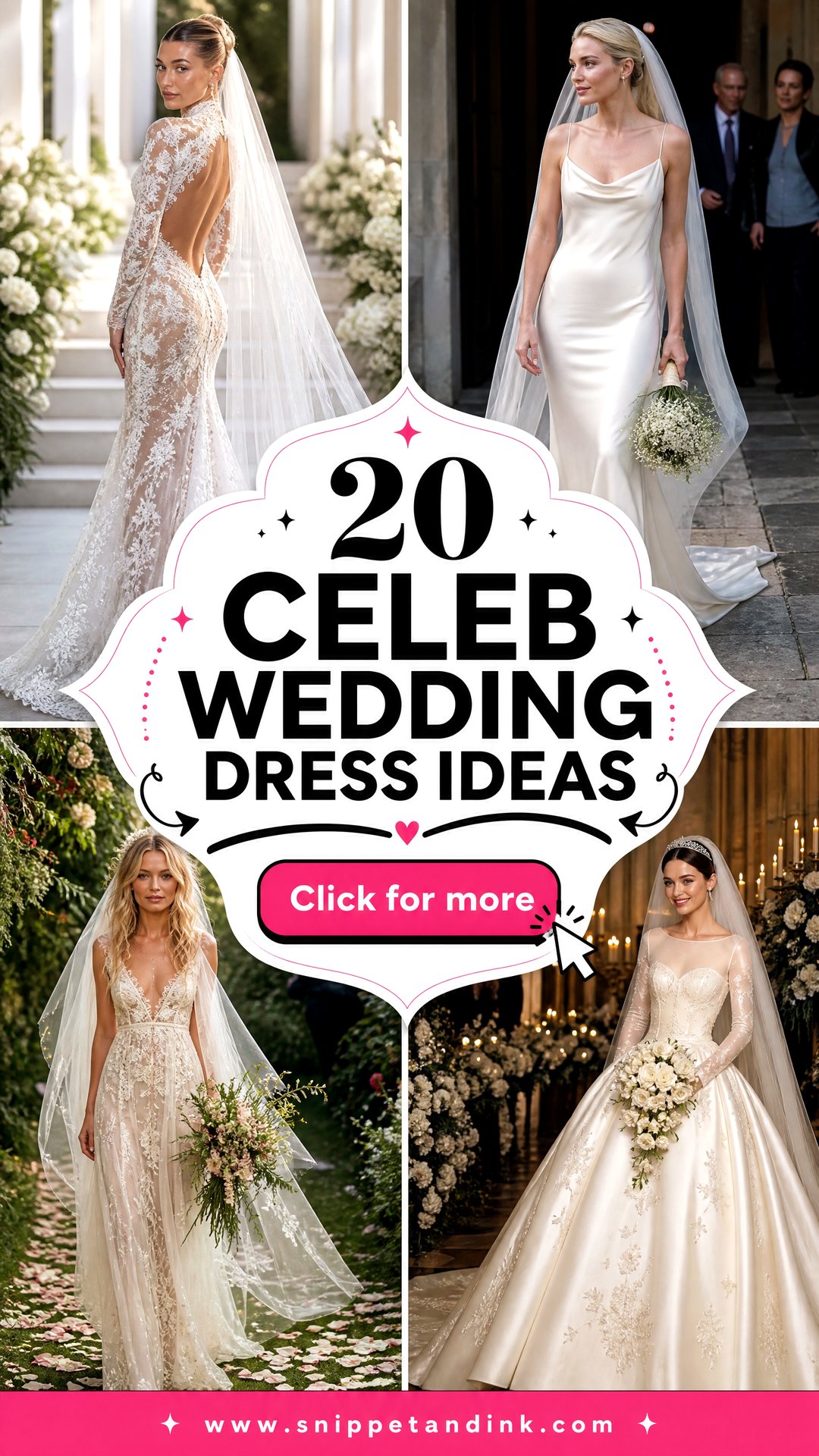 20 Celeb Wedding Dress Ideas Inspired by Iconic Aisle Style - 20 Celeb Wedding Dress Ideas Inspired by Iconic Aisle Style