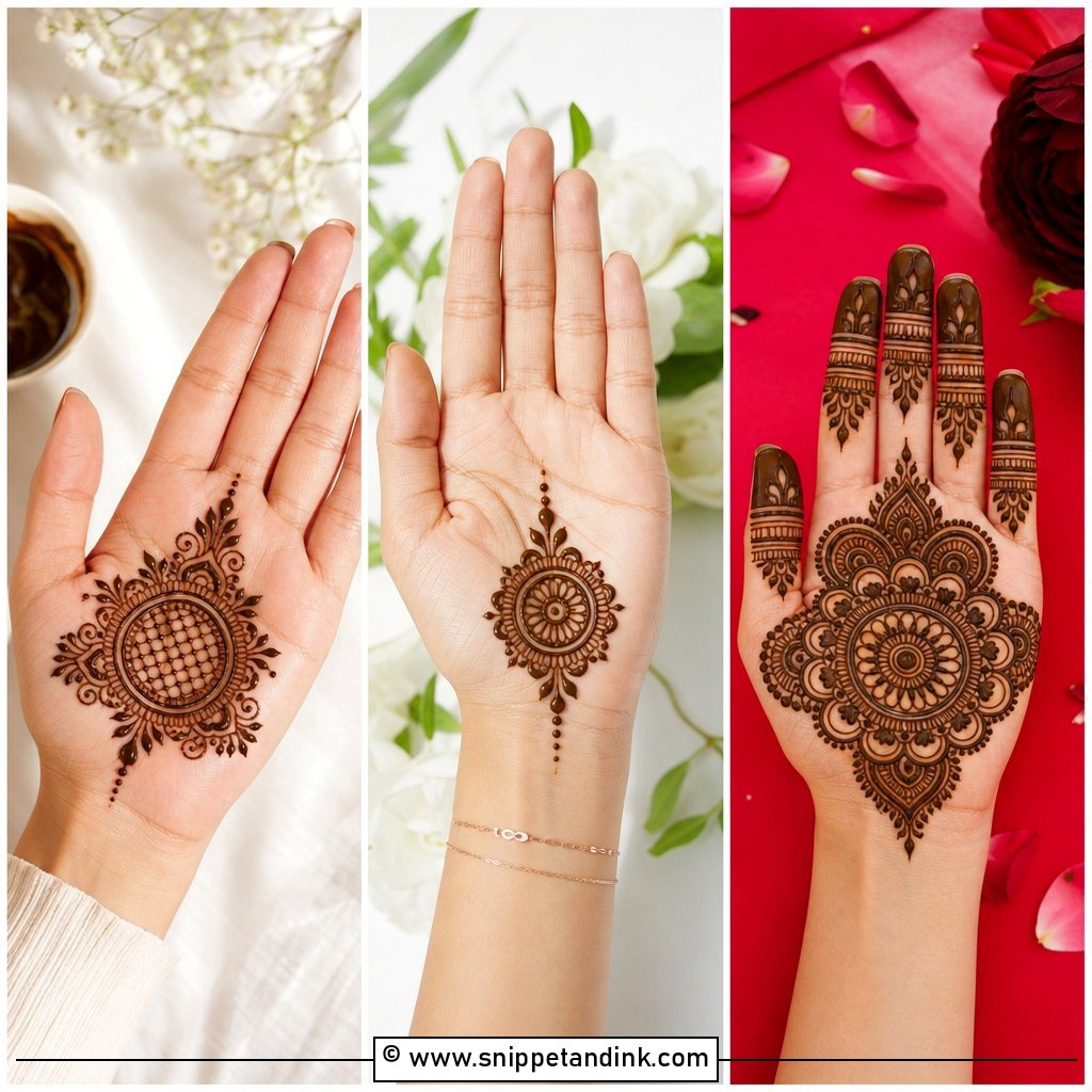 20 Centre Mehndi Design Ideas for Stunning Bridal Hands
