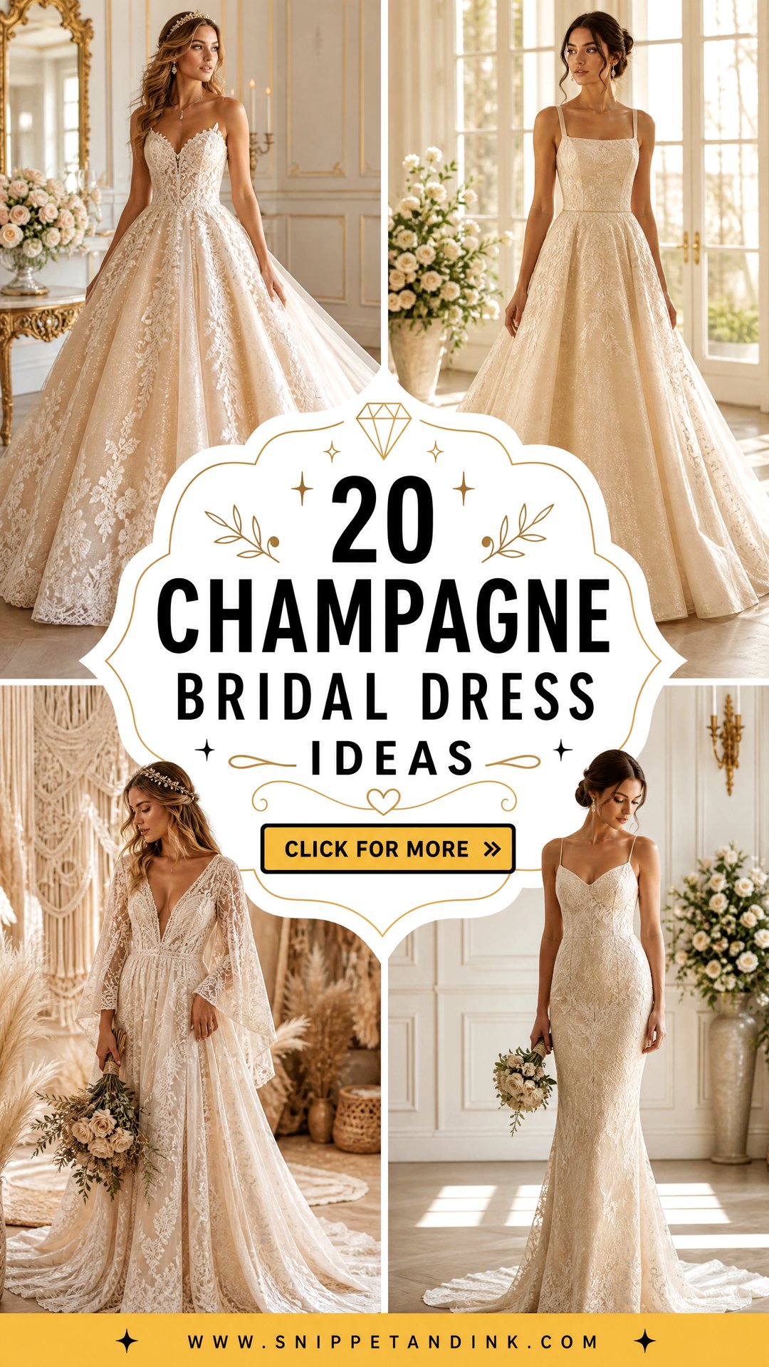 20 Champagne Bridal Dress Ideas Elegant Looks for 2025 - 20 Champagne Bridal Dress Ideas: Elegant Looks for 2025