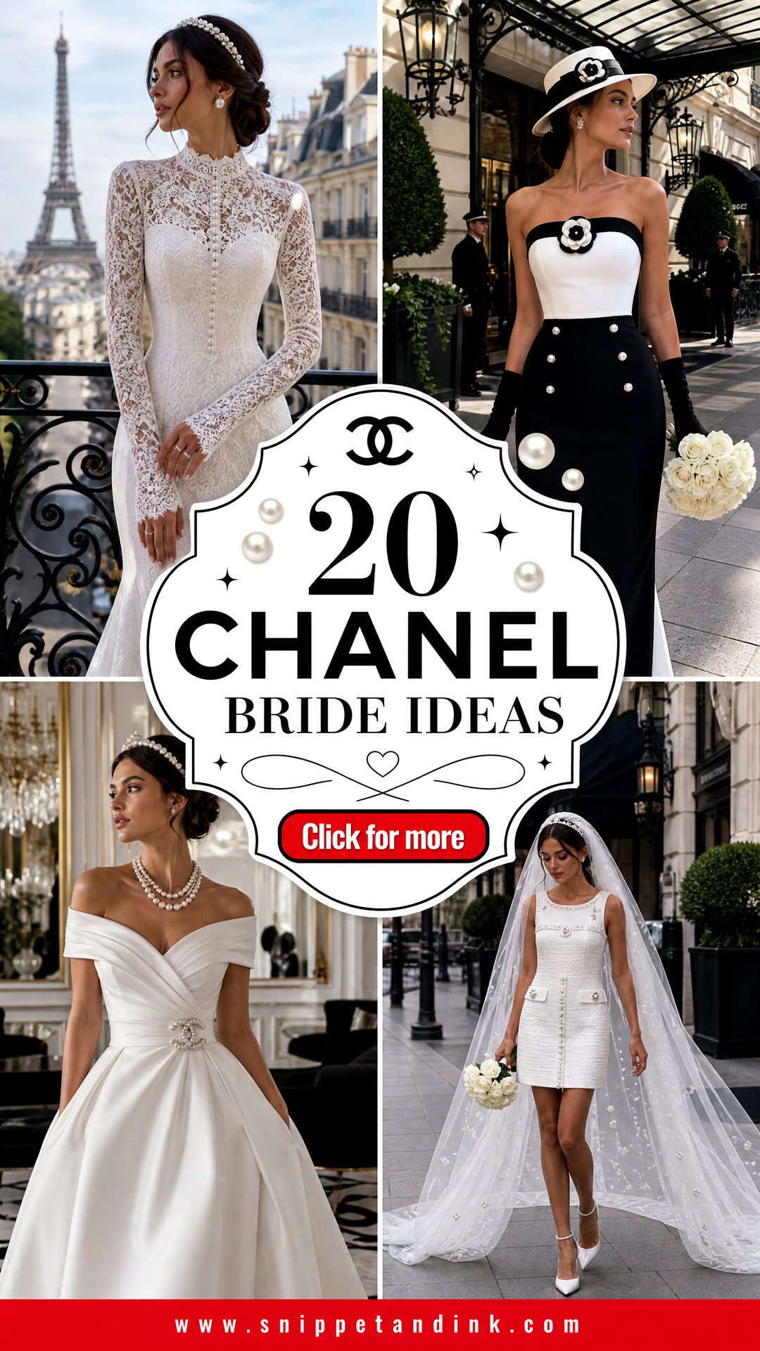 20 Chanel Bride Ideas for a Timeless Couture-Inspired Wedding - 20 Chanel Bride Ideas for a Timeless, Couture-Inspired Wedding