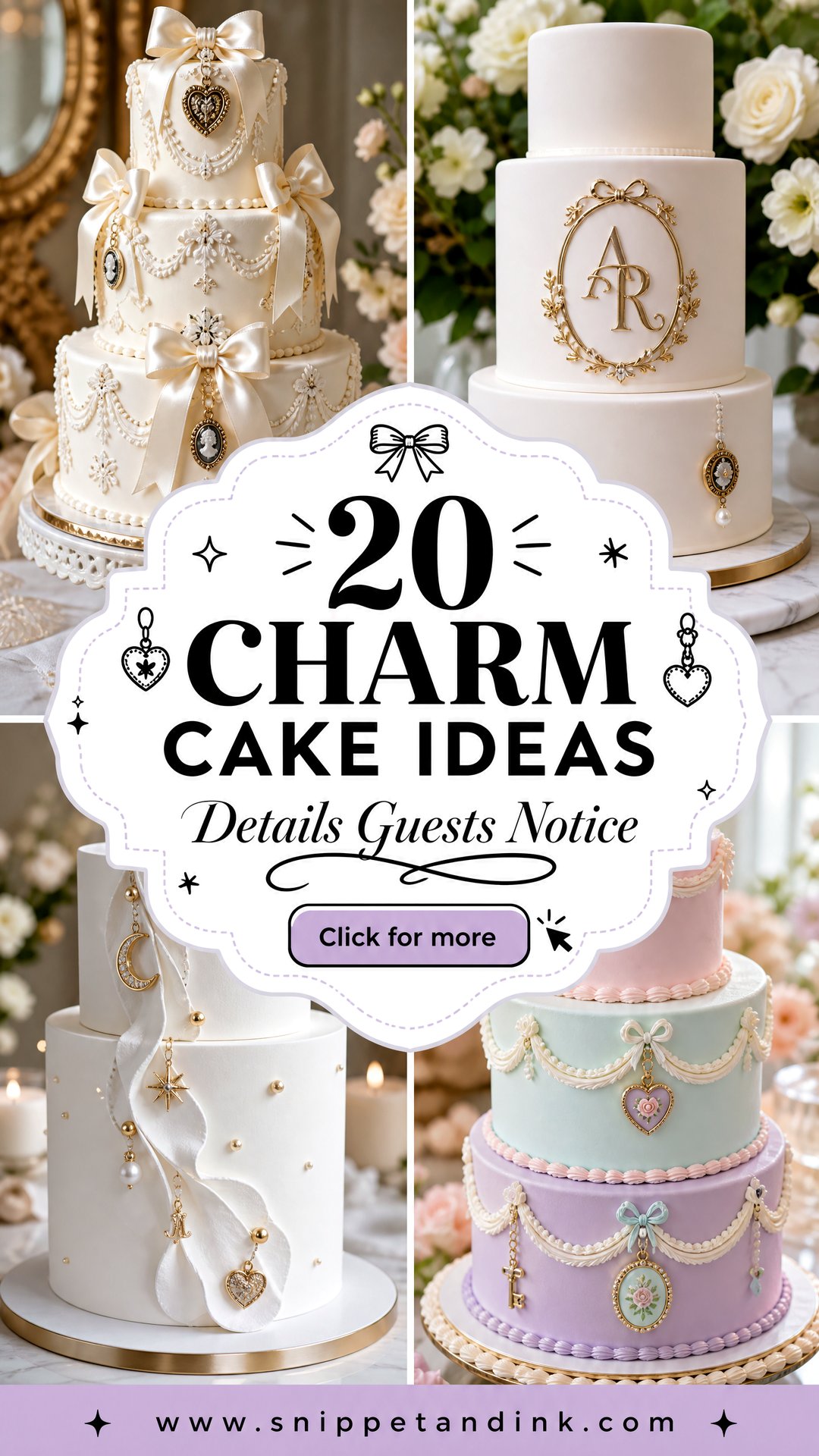 20 Charm Cake Ideas for Wedding Details Guests Will Notice - 20 Charm Cake Ideas for Wedding Details Guests Will Notice