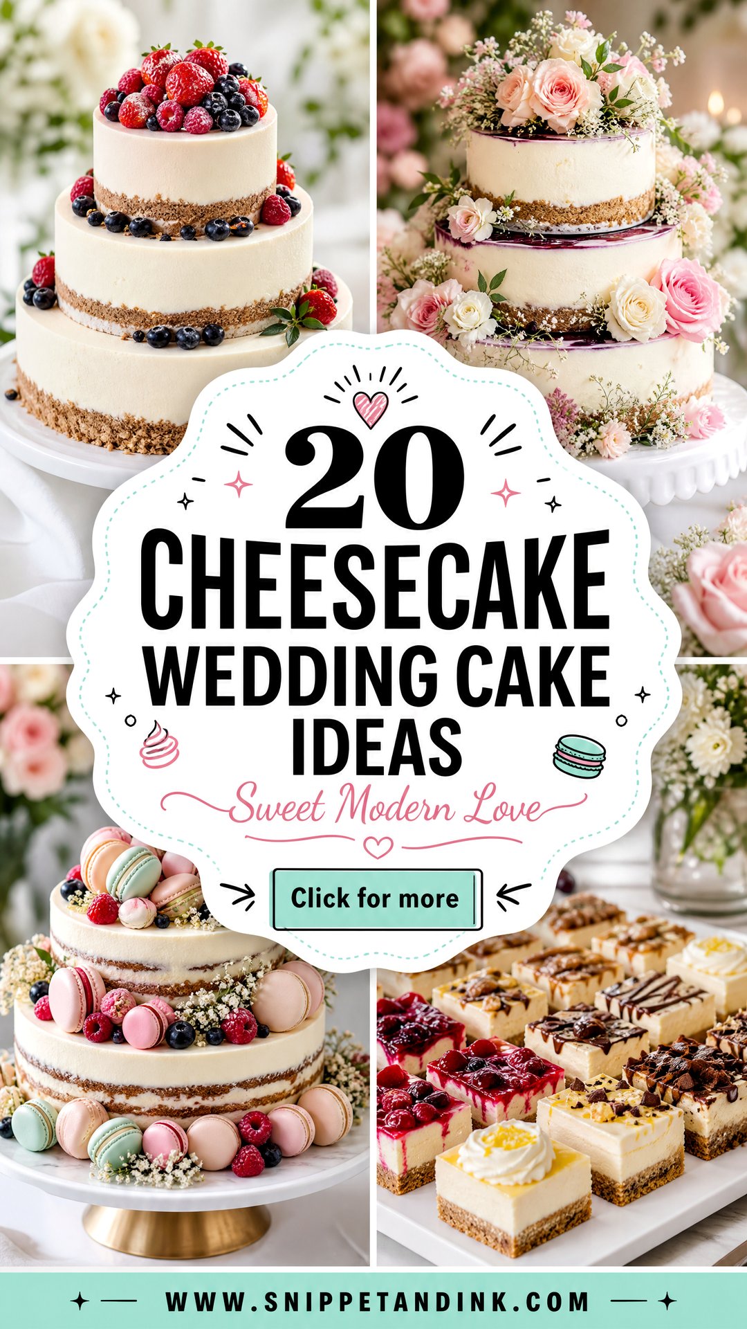 20 Cheesecake Wedding Cake Ideas for Sweet Modern Couples - 20 Cheesecake Wedding Cake Ideas for Sweet Modern Couples