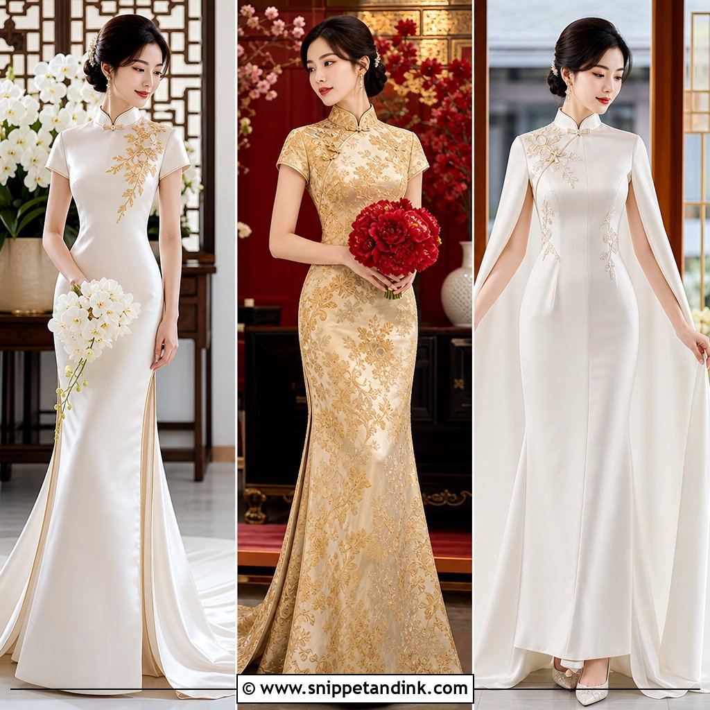 20 Cheongsam Wedding Dress Ideas Elegant East-Meets-West Styles