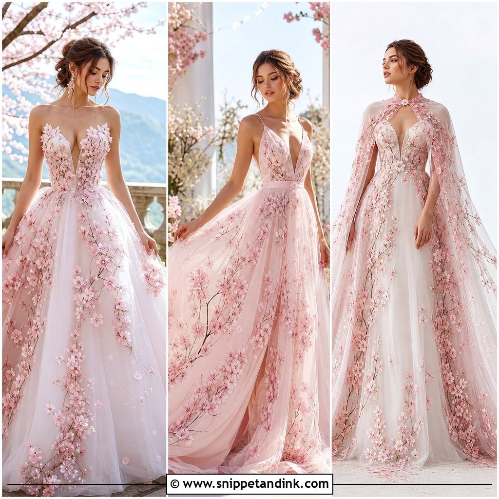 20 Cherry Blossom Wedding Dress Ideas: Dreamy Spring Bridal Style